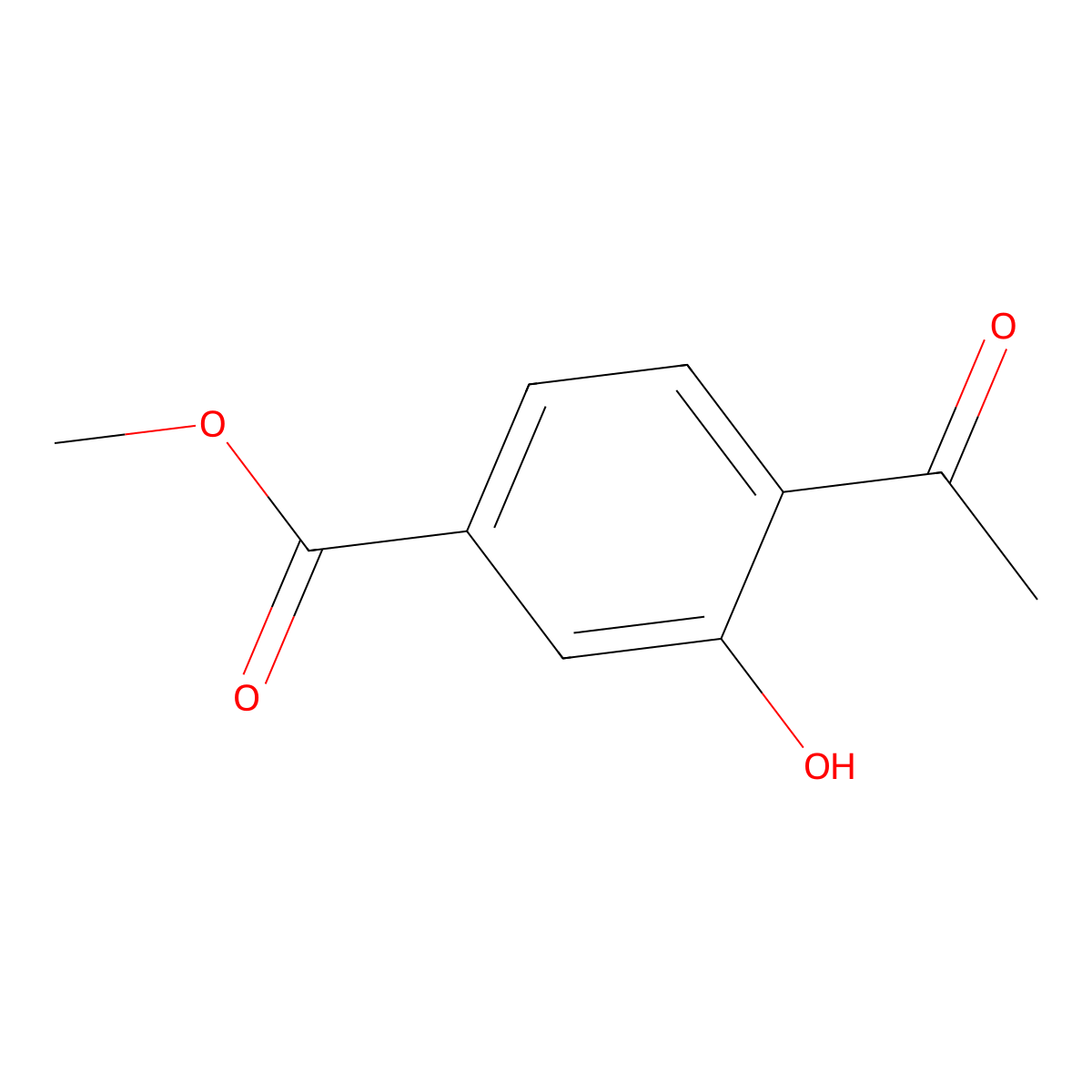 Methyl 4-acetyl-3-hydroxybenzoate molecular structure, CAS 478169-69-6