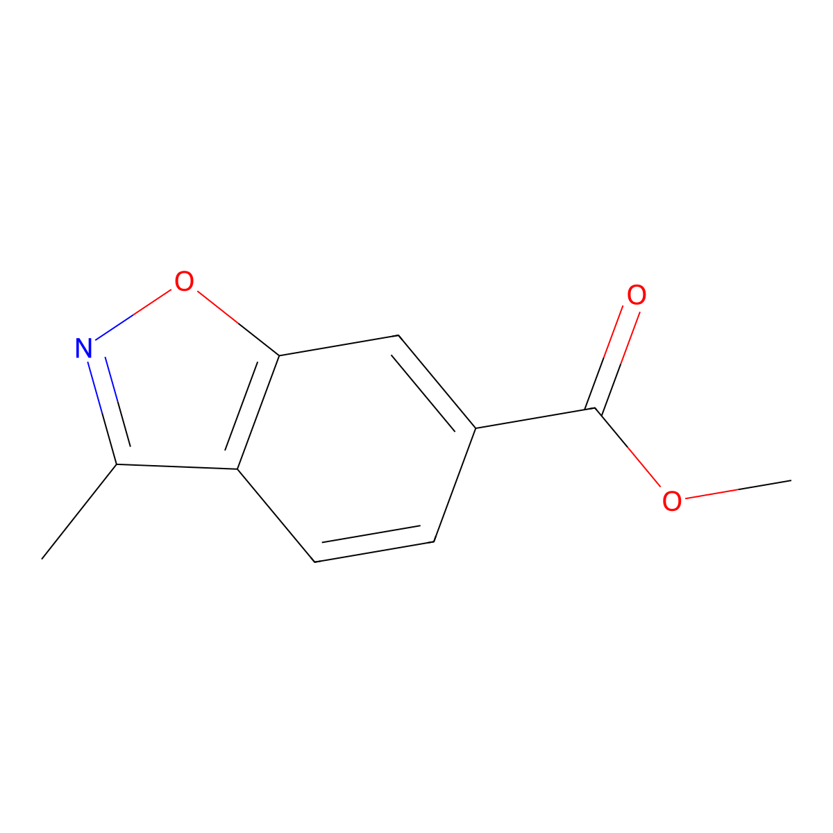 Methyl 3-methylbenzo[d]isoxazole-6-carboxylate molecular structure, CAS 478169-71-0