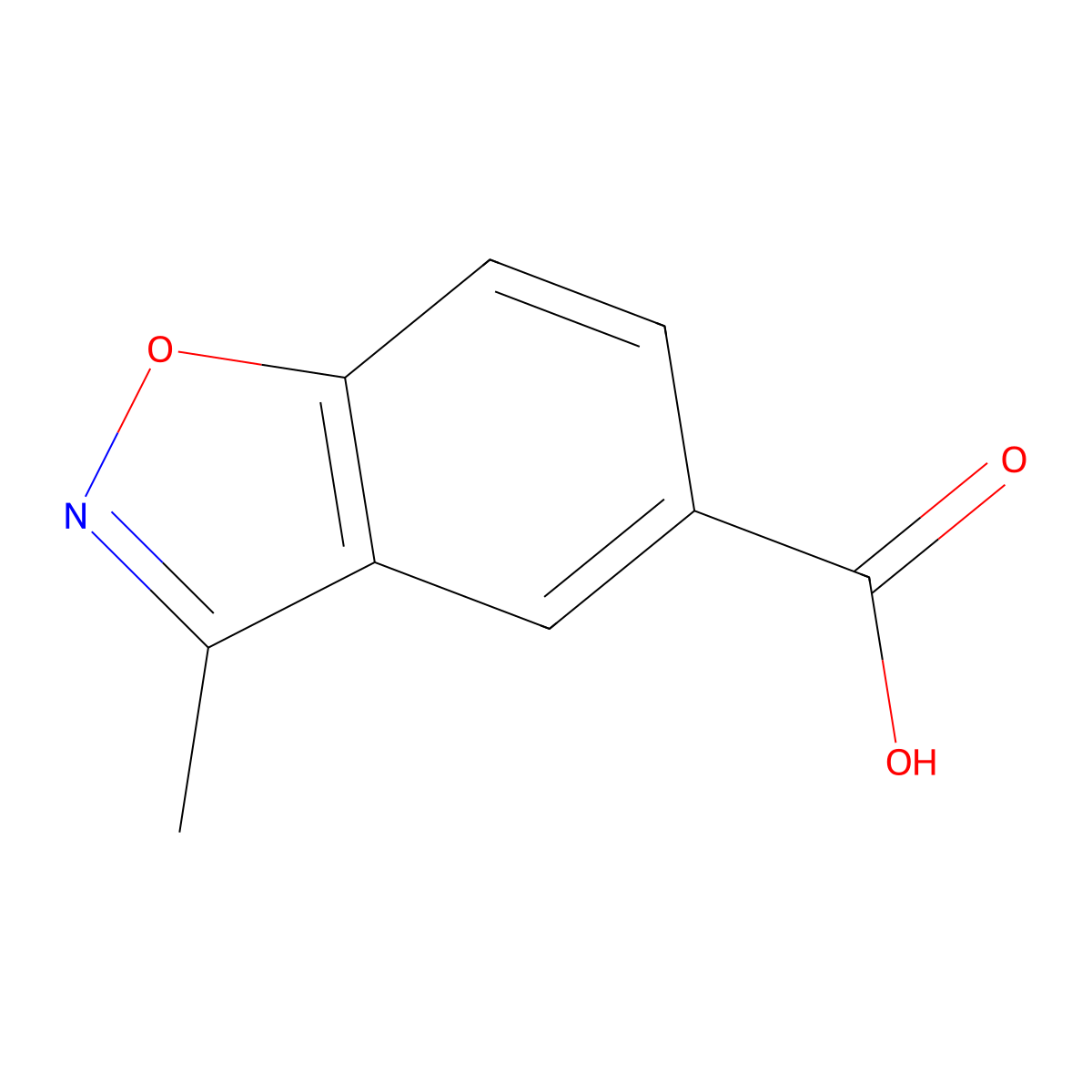 3-Methylbenzo[d]isoxazole-5-carboxylic acid molecular structure, CAS 478169-74-3
