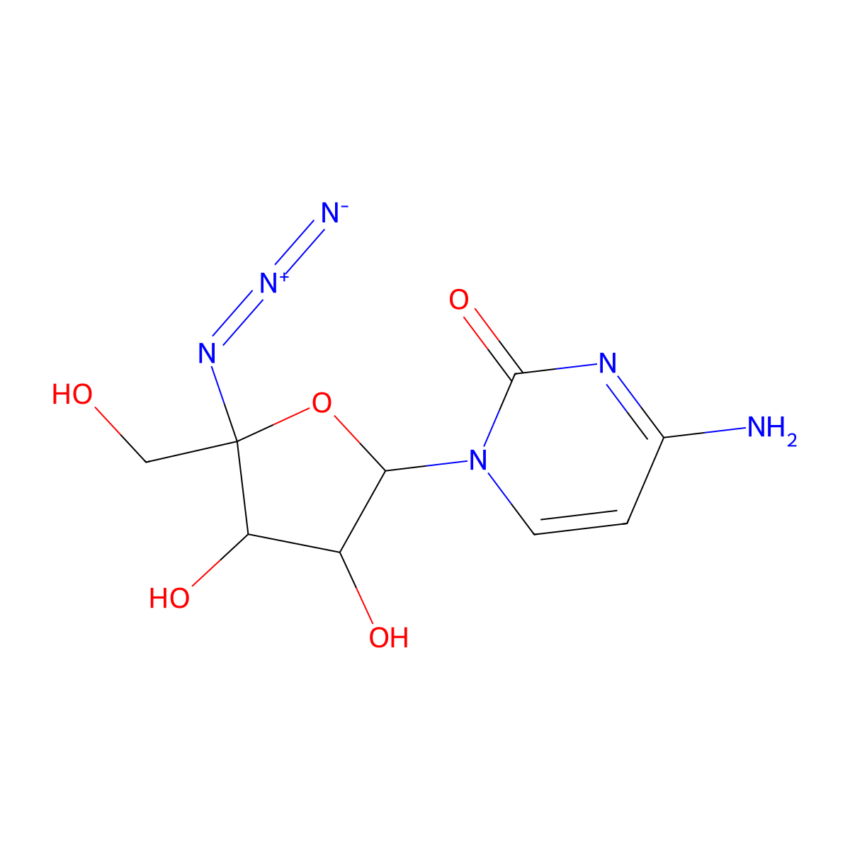 4'-Azidocytidine molecular structure, CAS 478182-28-4