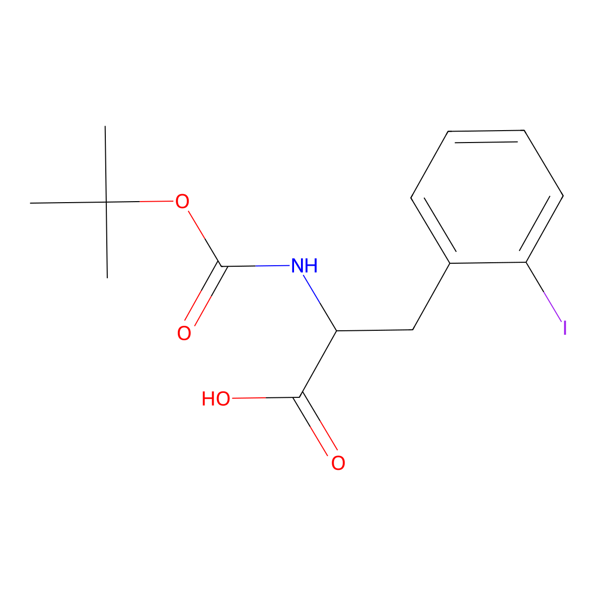 Boc-2-Iodo-D-Phenylalanine molecular structure, CAS 478183-64-1