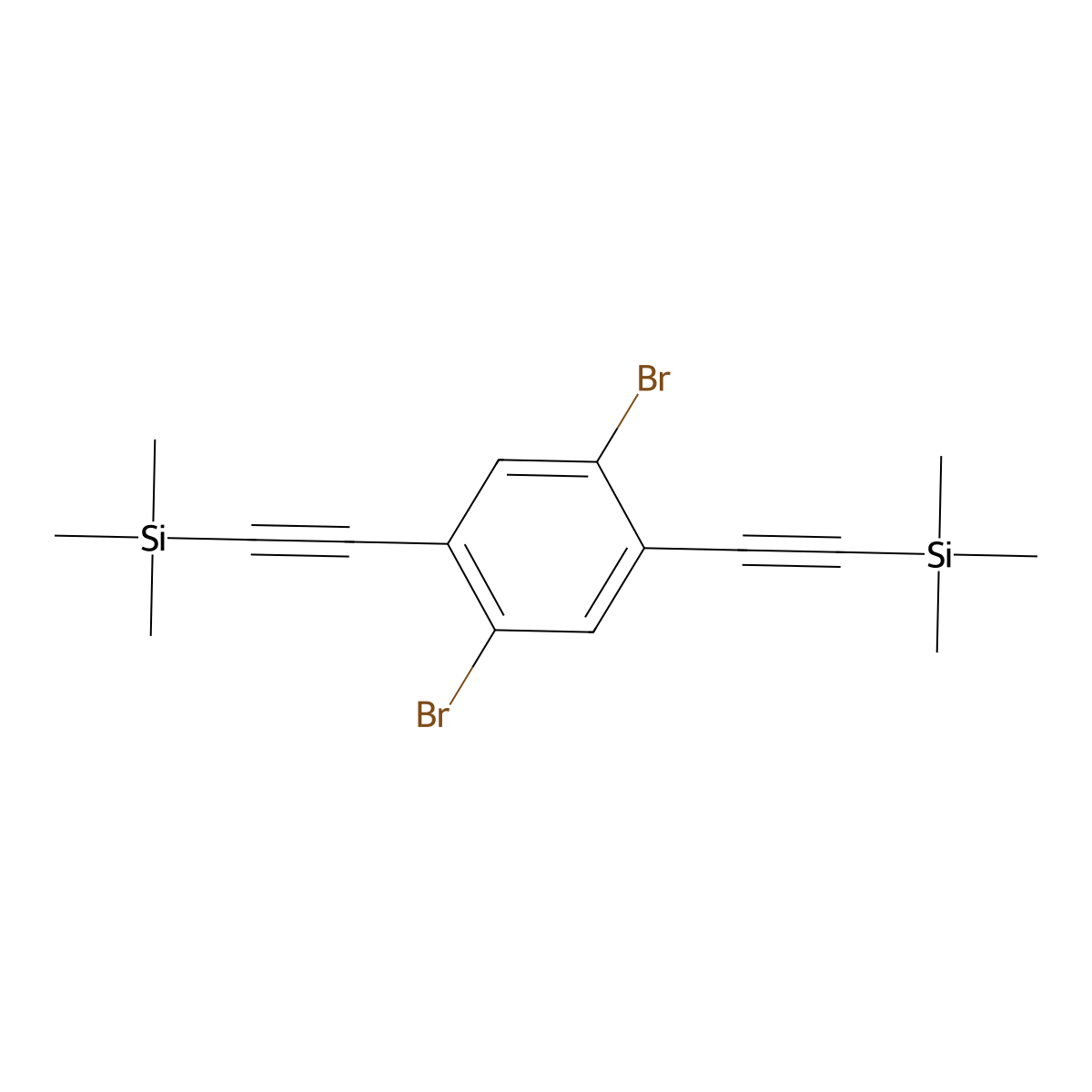 1,4-Dibromo-2,5-bis[2-(trimethylsilyl)ethynyl]benzene molecular structure, CAS 478190-79-3