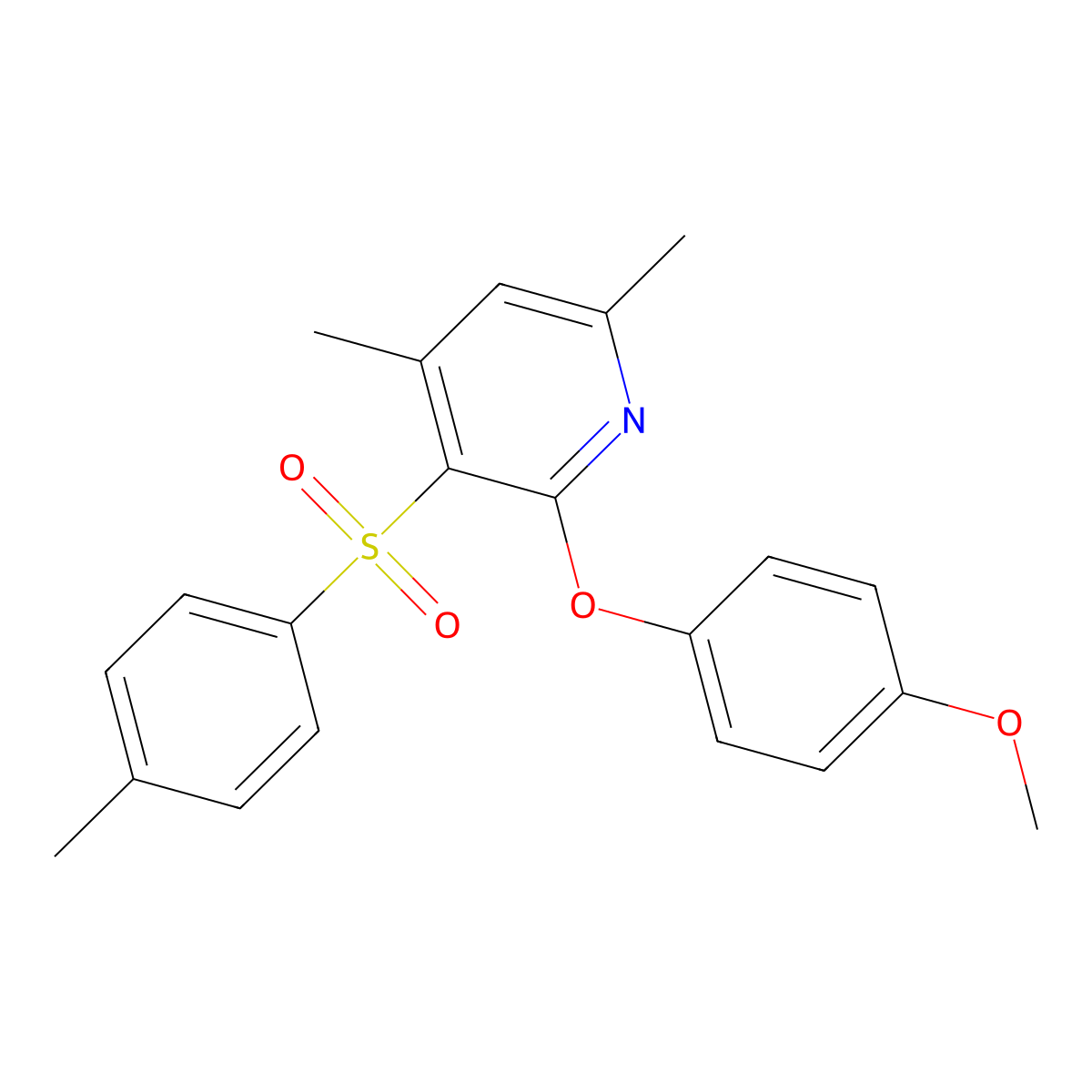 2-(4-Methoxyphenoxy)-4,6-dimethyl-3-[(4-methylphenyl)sulfonyl]pyridine molecular structure, CAS 478245-34-0