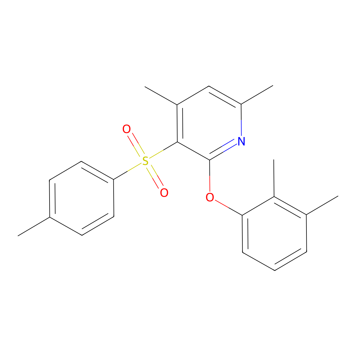 2-(2,3-Dimethylphenoxy)-4,6-dimethyl-3-[(4-methylphenyl)sulfonyl]pyridine molecular structure, CAS 478245-35-1