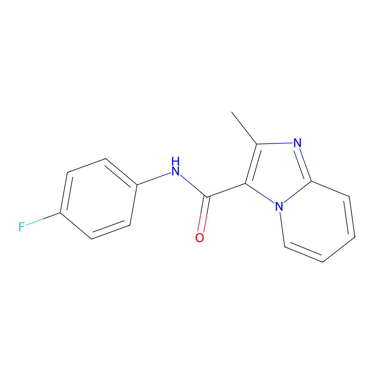 N-(4-fluorophenyl)-2-methylimidazo[1,2-a]pyridine-3-carboxamide molecular structure, CAS 478245-38-4