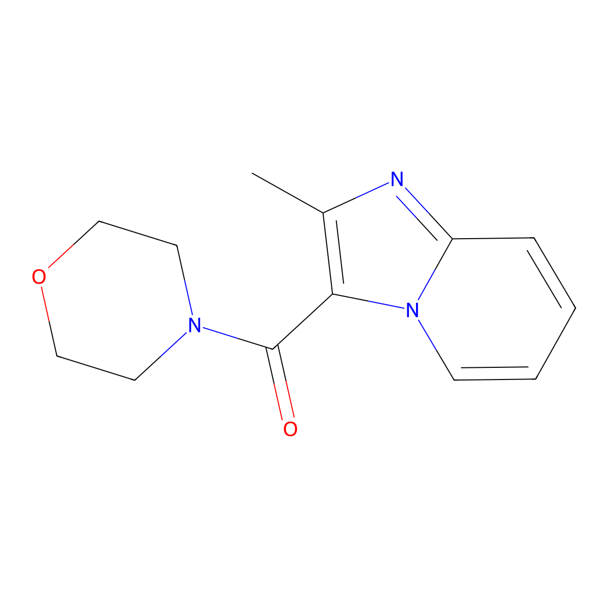 (2-Methylimidazo[1,2-a]pyridin-3-yl)(morpholino)methanone molecular structure, CAS 478245-46-4