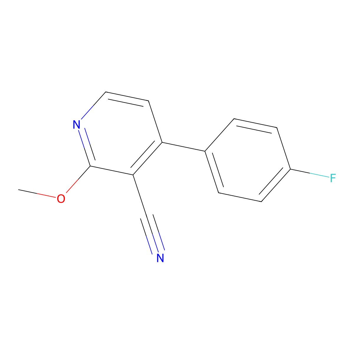 4-(4-Fluorophenyl)-2-methoxynicotinonitrile molecular structure, CAS 478245-82-8