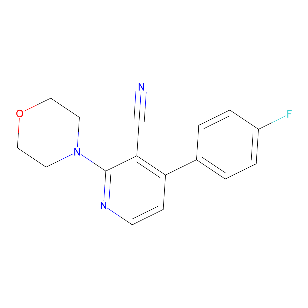 4-(4-Fluorophenyl)-2-morpholinonicotinonitrile molecular structure, CAS 478245-84-0