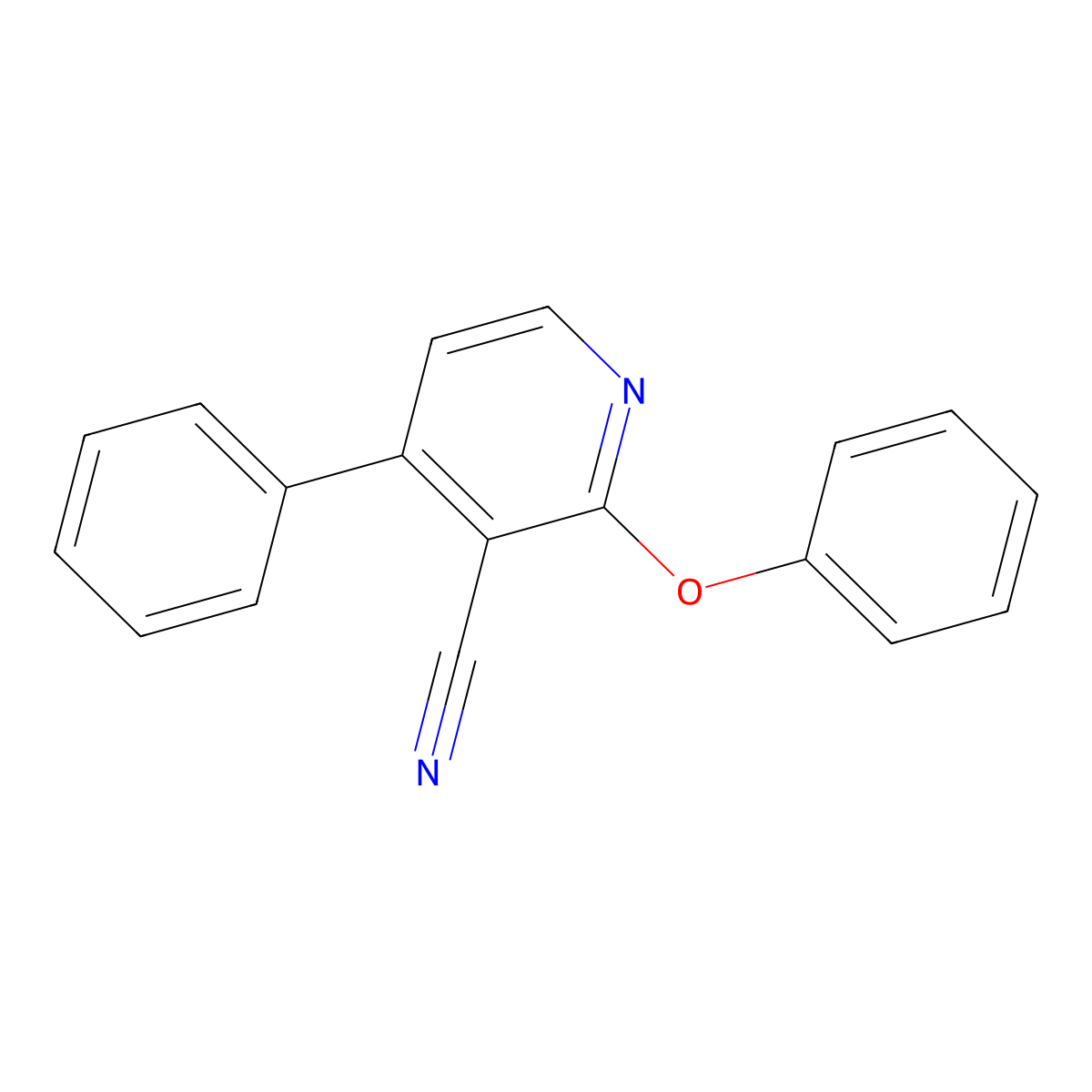 2-Phenoxy-4-phenylnicotinonitrile molecular structure, CAS 478245-85-1