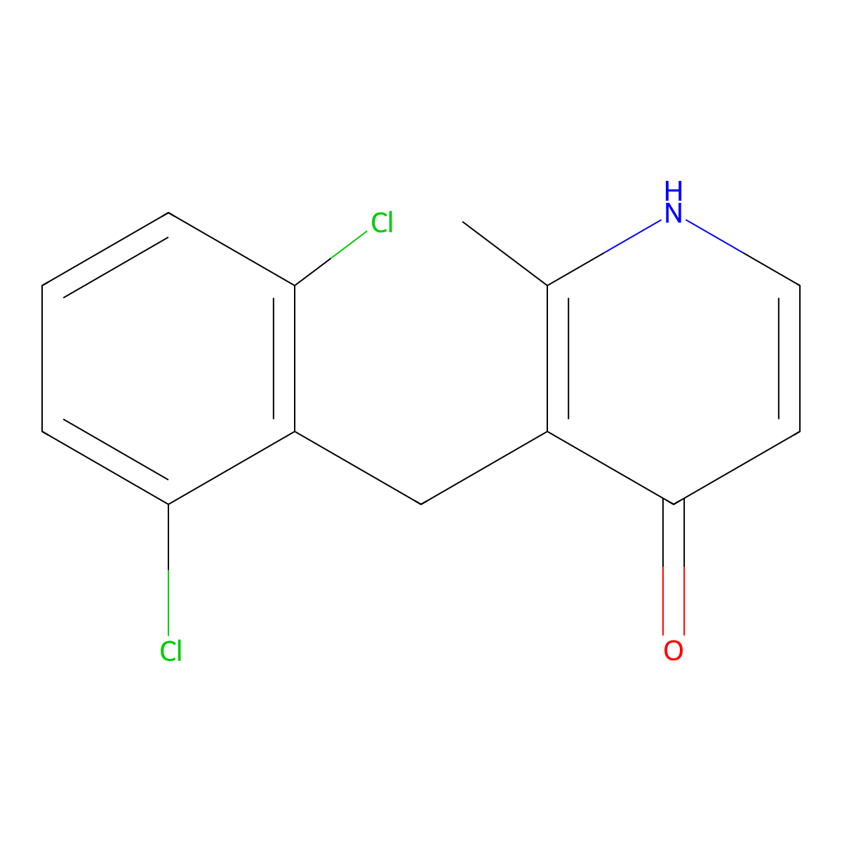 3-(2,6-dichlorobenzyl)-2-methyl-4(1H)-pyridinone molecular structure, CAS 478246-05-8