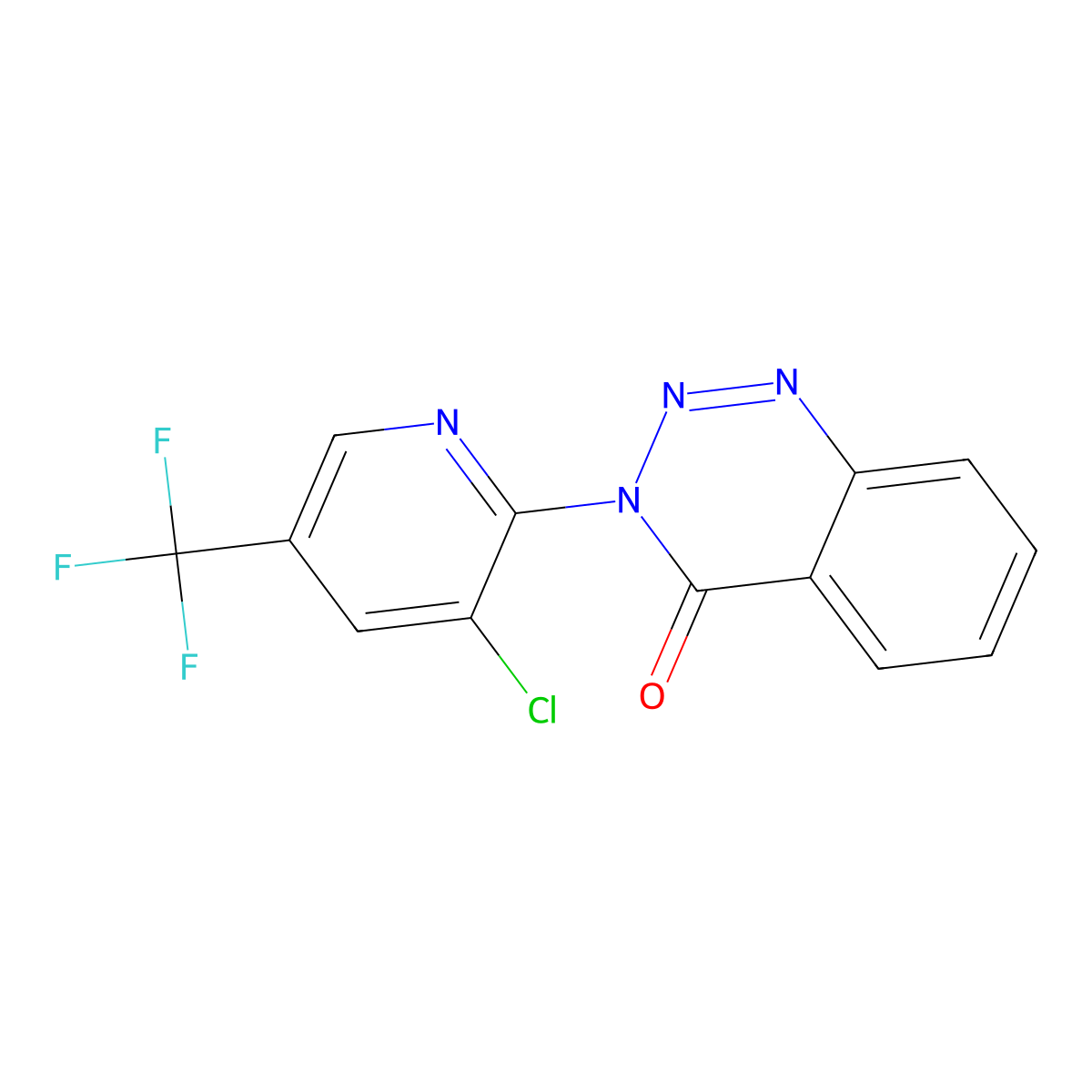 3-[3-Chloro-5-(trifluoromethyl)pyridin-2-yl]-1,2,3-benzotriazin-4-one molecular structure, CAS 478246-12-7