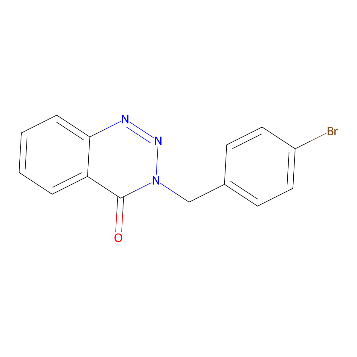 3-(4-bromobenzyl)-1,2,3-benzotriazin-4(3H)-one molecular structure, CAS 478246-15-0