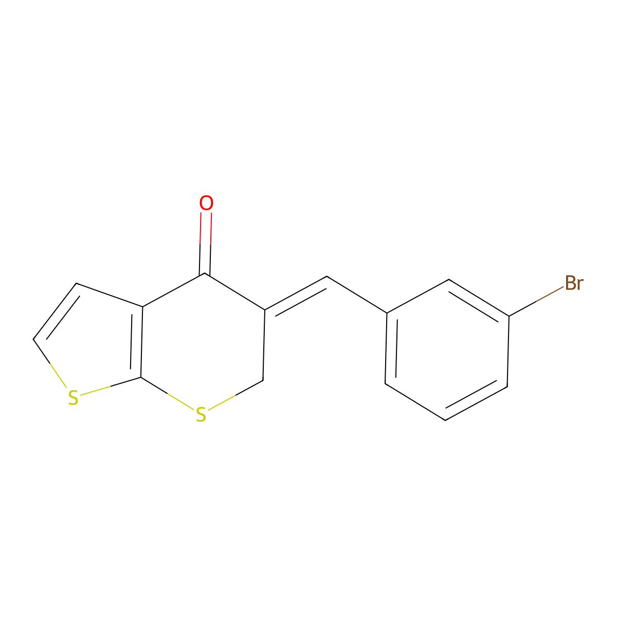 5-[(Z)-(3-bromophenyl)methylidene]-4H-thieno[2,3-b]thiopyran-4(6H)-one molecular structure, CAS 478247-00-6