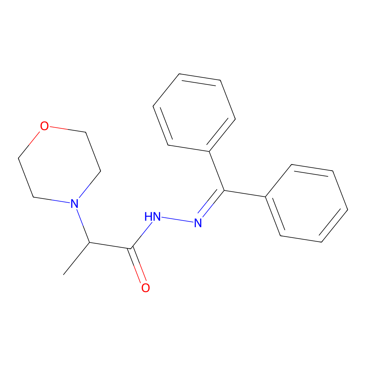 N'-(diphenylmethylene)-2-morpholinopropanohydrazide molecular structure, CAS 478247-09-5