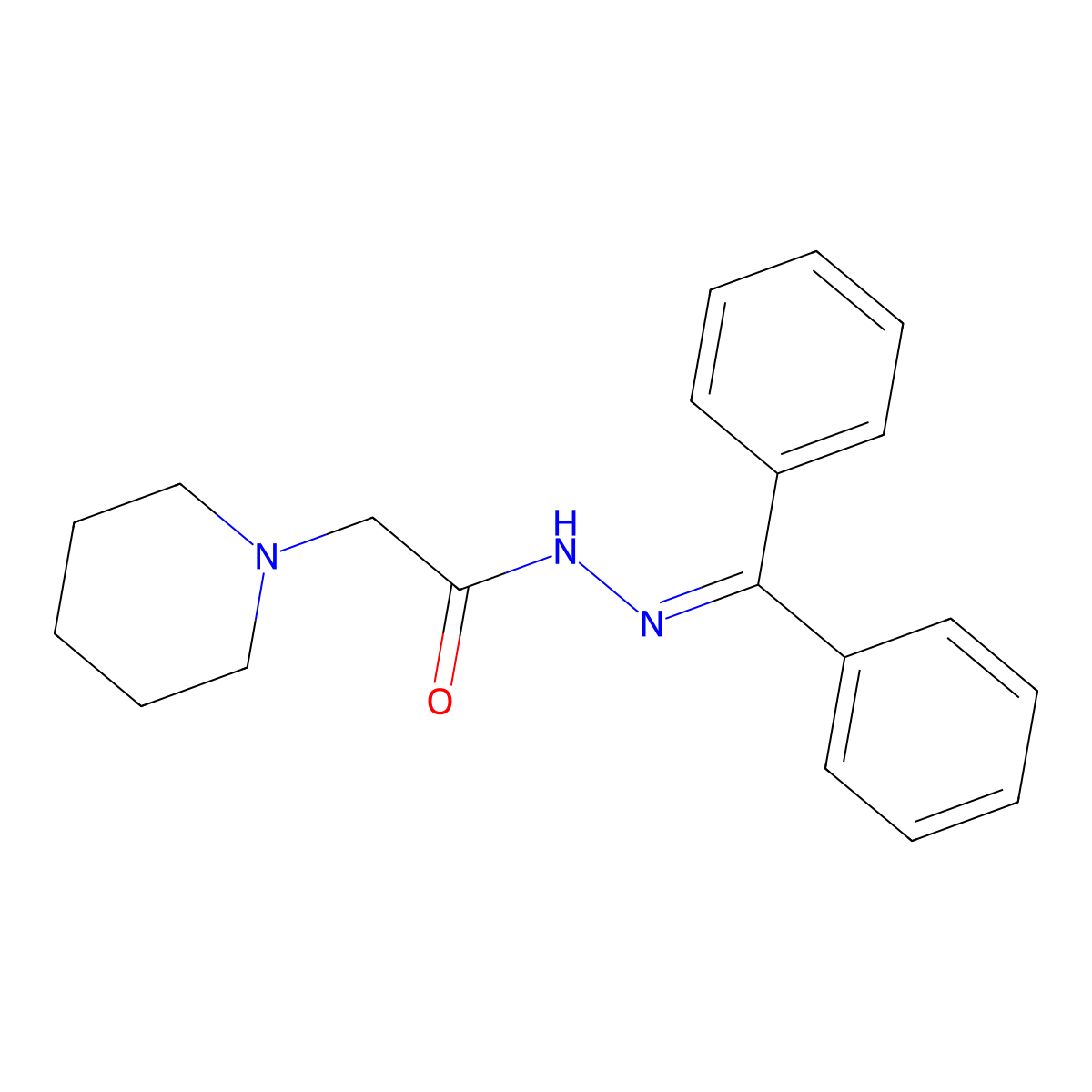 N'-(diphenylmethylene)-2-piperidinoacetohydrazide molecular structure, CAS 478247-21-1