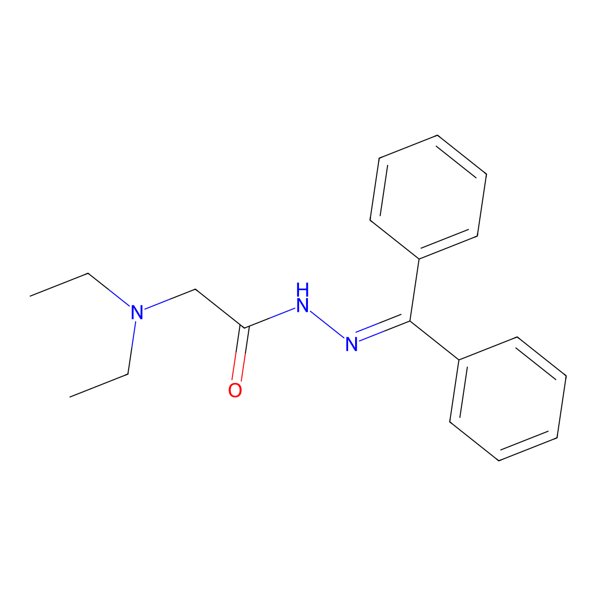 2-(diethylamino)-N'-(diphenylmethylene)acetohydrazide molecular structure, CAS 478247-23-3