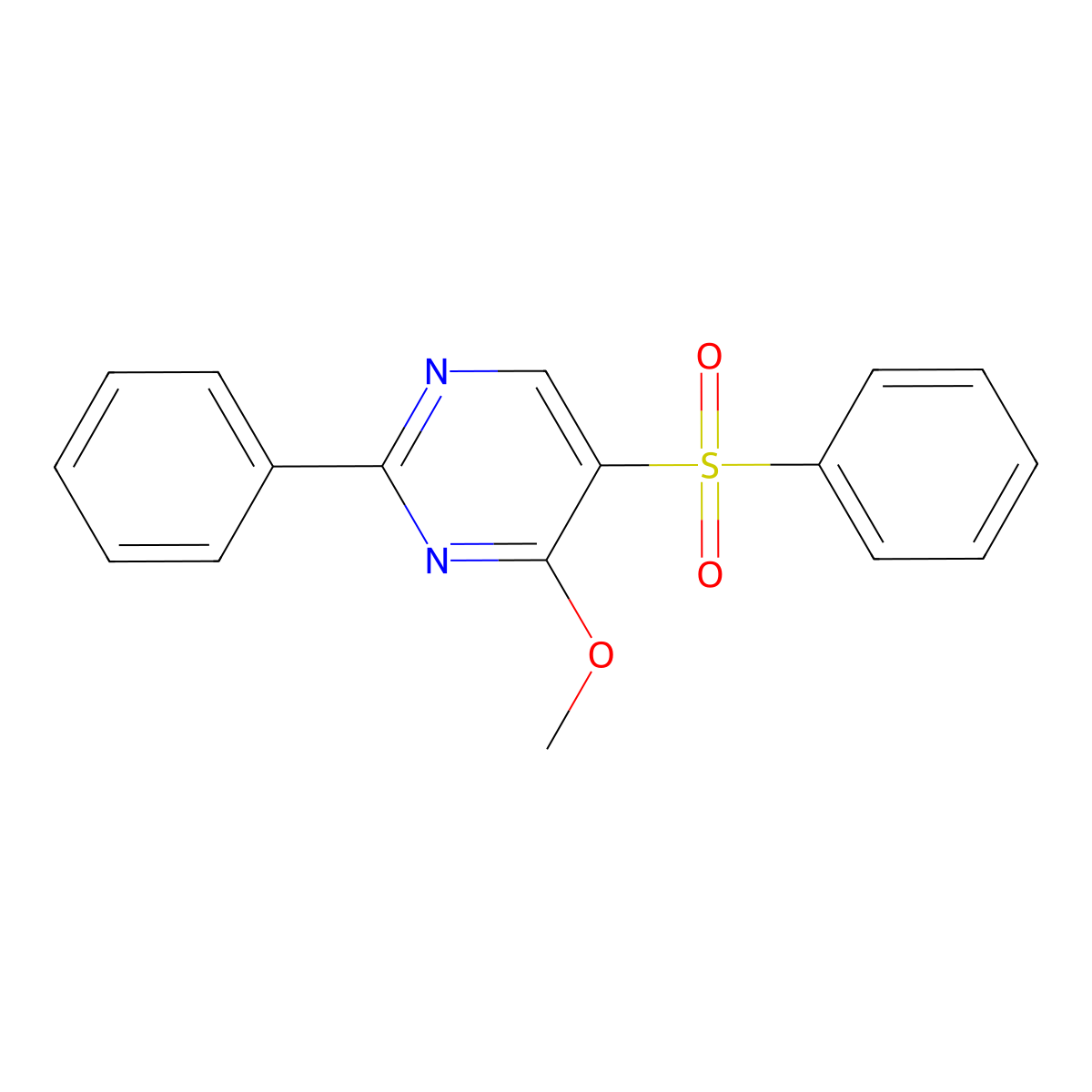 5-(Benzenesulfonyl)-4-methoxy-2-phenylpyrimidine molecular structure, CAS 478247-27-7