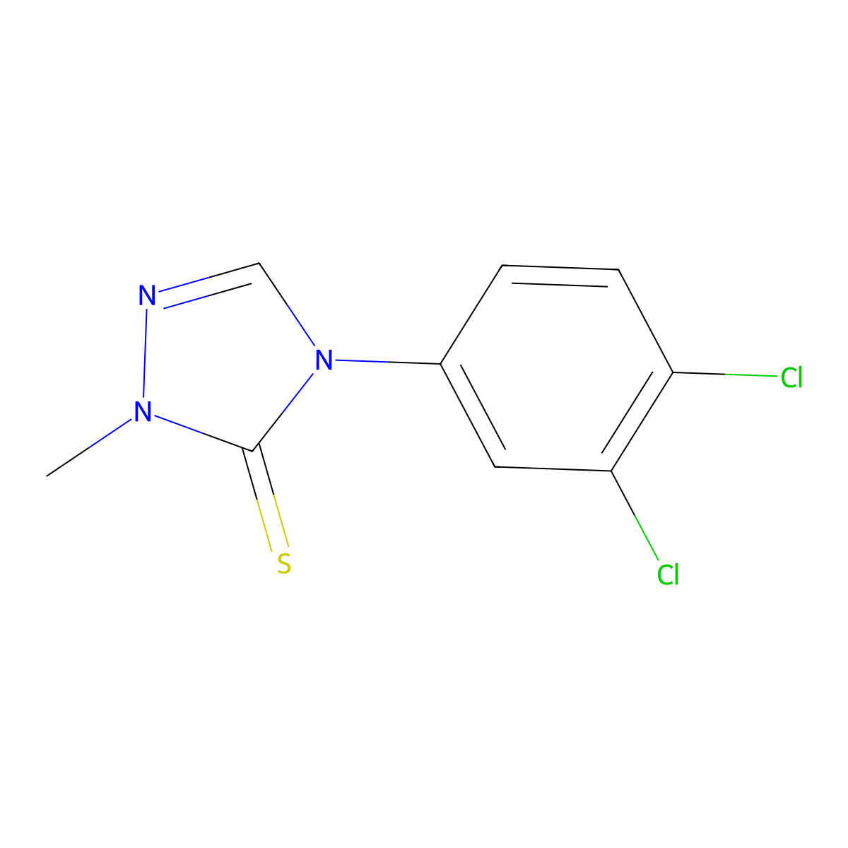4-(3,4-dichlorophenyl)-2-methyl-2,4-dihydro-3H-1,2,4-triazole-3-thione molecular structure, CAS 478247-46-0