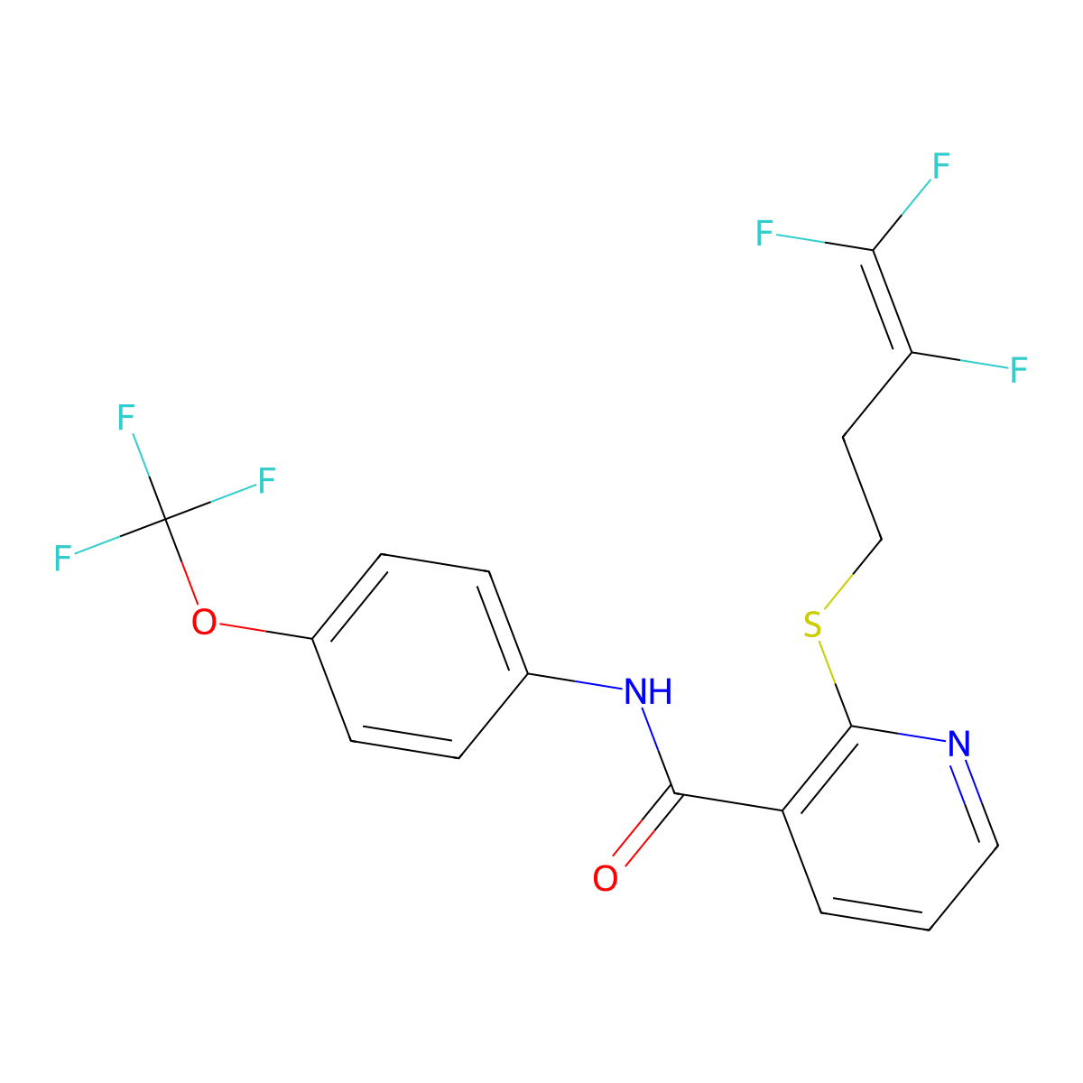 2-[(3,4,4-trifluoro-3-butenyl)sulfanyl]-N-[4-(trifluoromethoxy)phenyl]nicotinamide molecular structure, CAS 478247-64-2