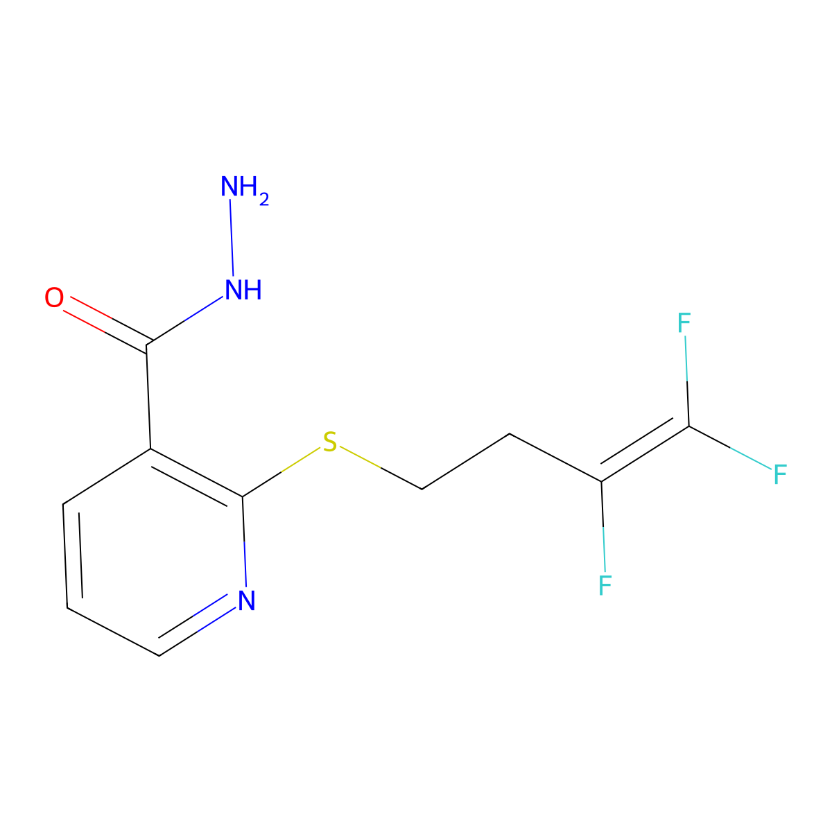 2-[(3,4,4-Trifluoro-3-butenyl)sulfanyl]-nicotinohydrazide molecular structure, CAS 478247-67-5