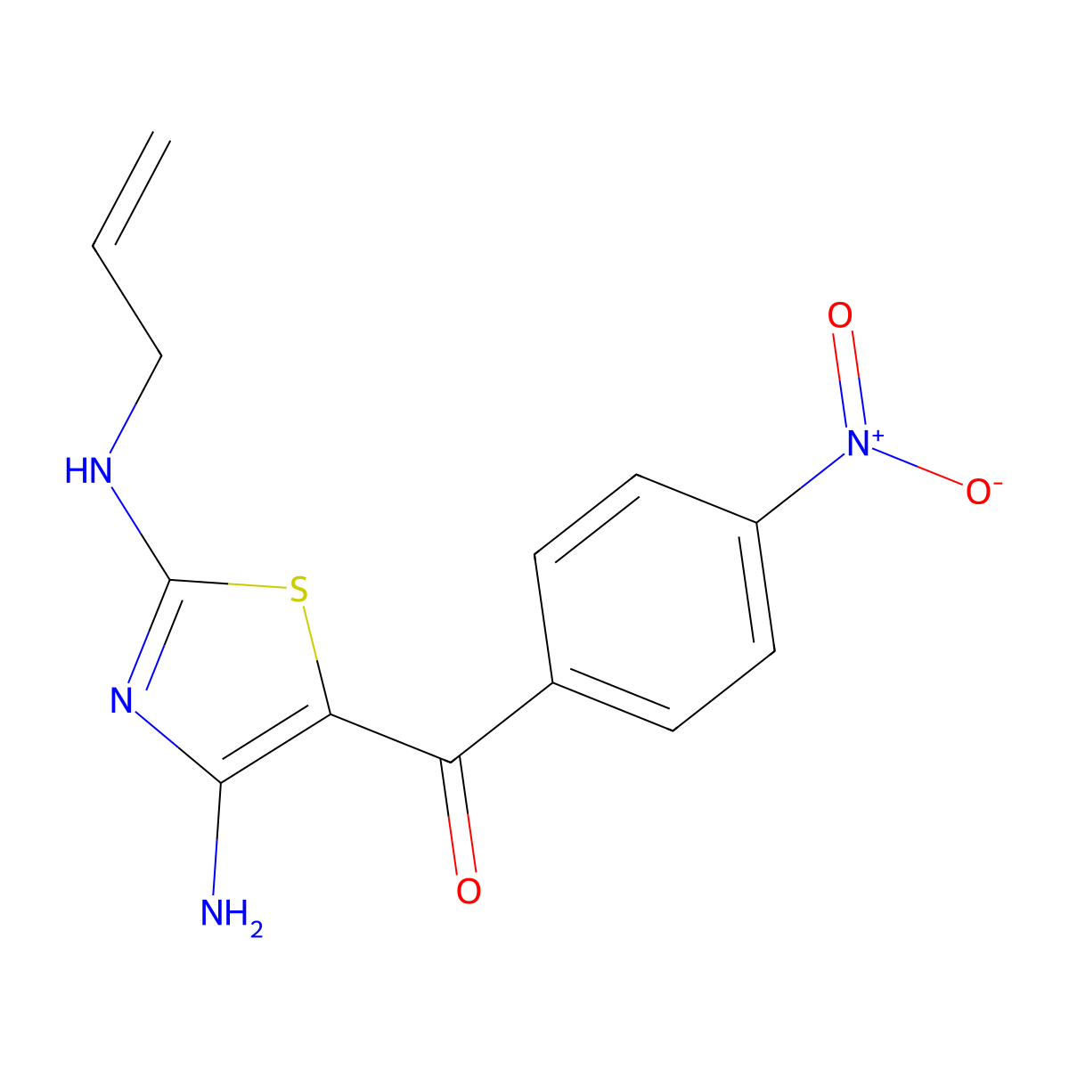 [2-(Allylamino)-4-amino-1,3-thiazol-5-yl](4-nitrophenyl)methanone molecular structure, CAS 478247-68-6