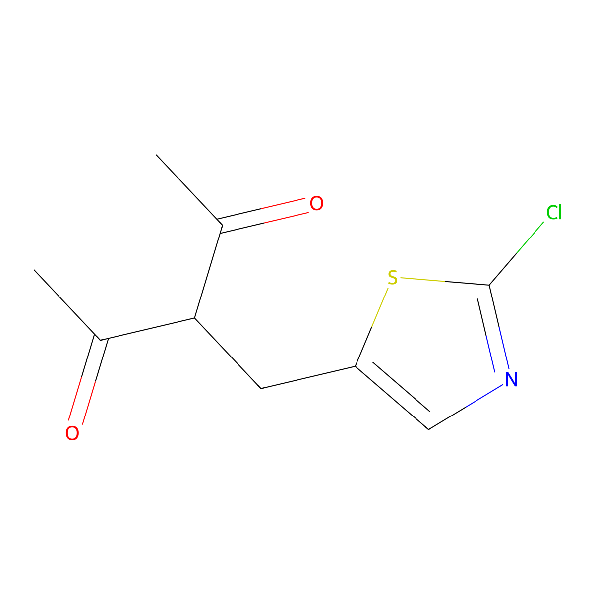 3-[(2-Chloro-1,3-thiazol-5-yl)methyl]pentane-2,4-dione molecular structure, CAS 478247-70-0