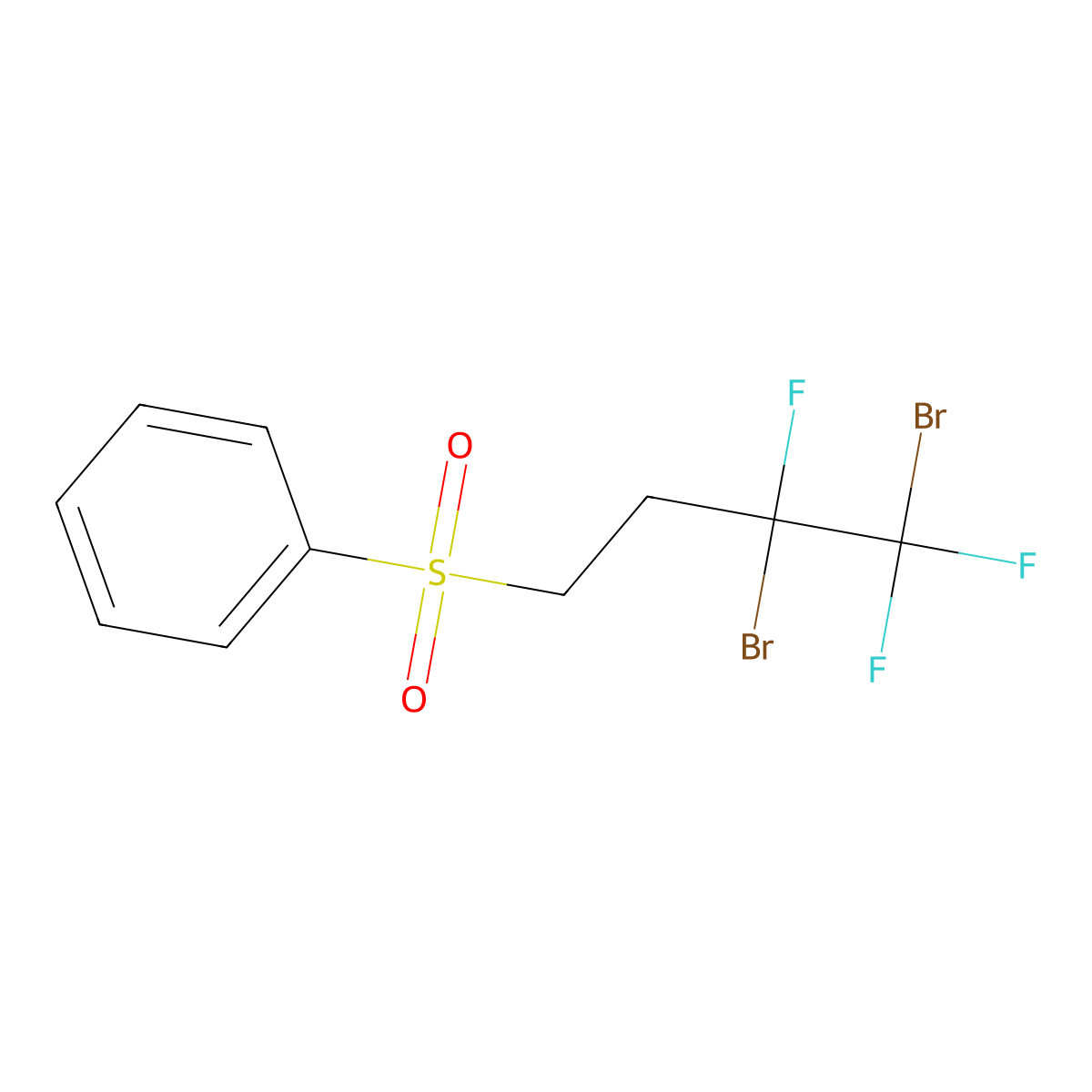 (3,4-Dibromo-3,4,4-trifluorobutyl)(dioxo)phenyl-lambda~6~-sulfane molecular structure, CAS 478247-75-5