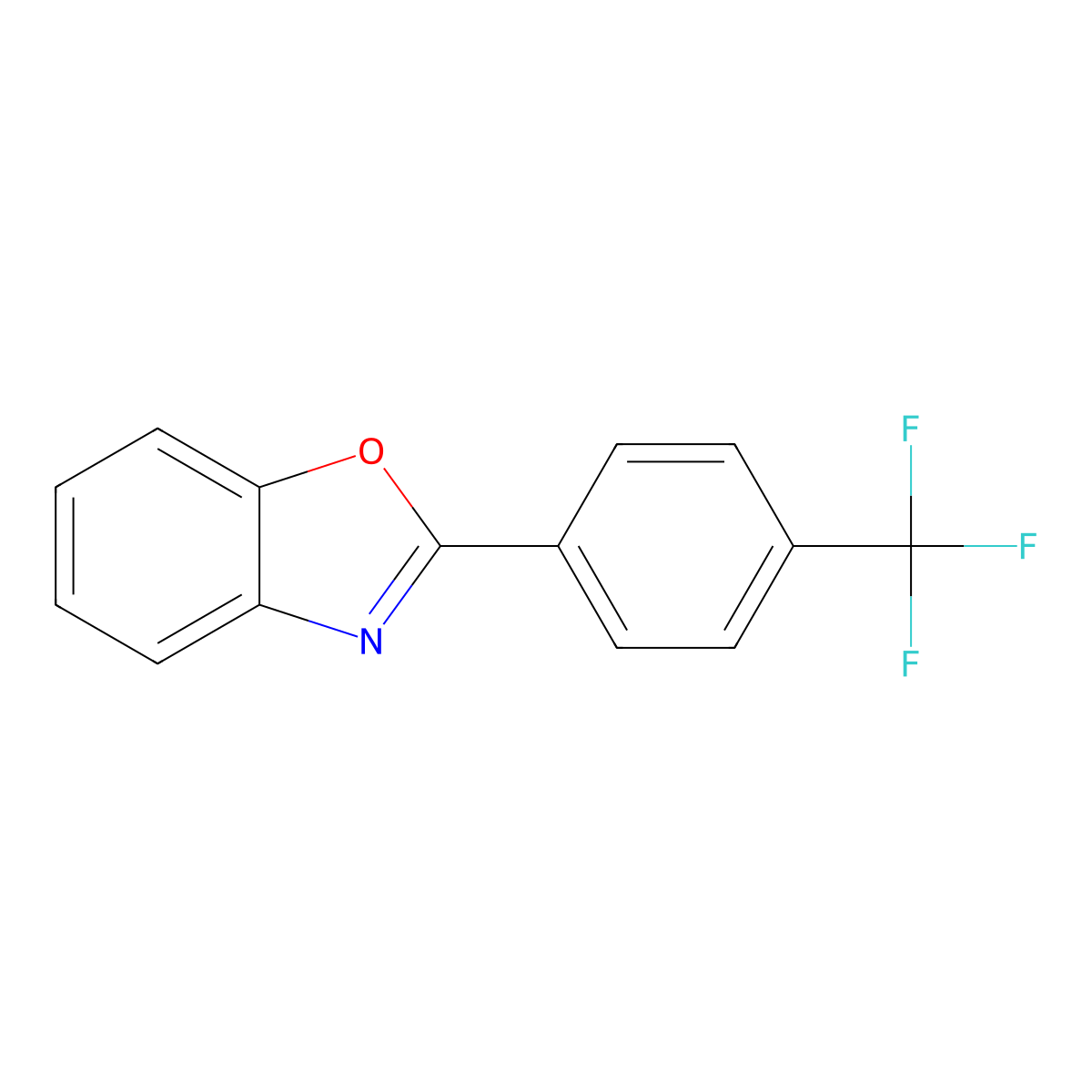 2-[4-(Trifluoromethyl)phenyl]-1,3-benzoxazole molecular structure, CAS 478247-76-6