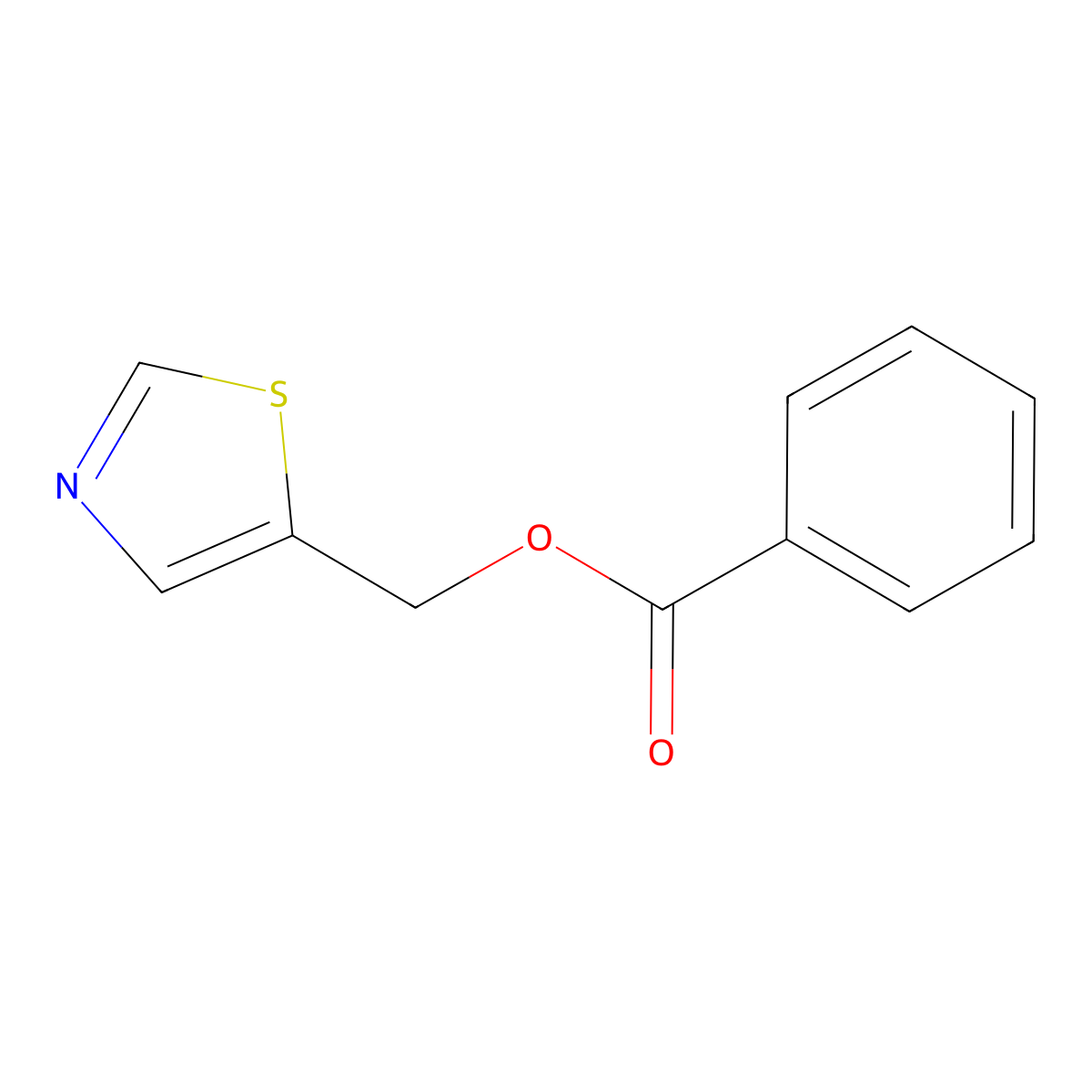 1,3-Thiazol-5-ylmethyl benzenecarboxylate molecular structure, CAS 478247-78-8