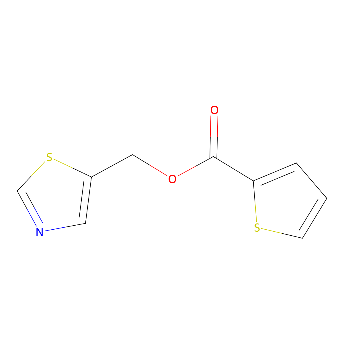 1,3-Thiazol-5-ylmethyl 2-thiophenecarboxylate molecular structure, CAS 478247-82-4