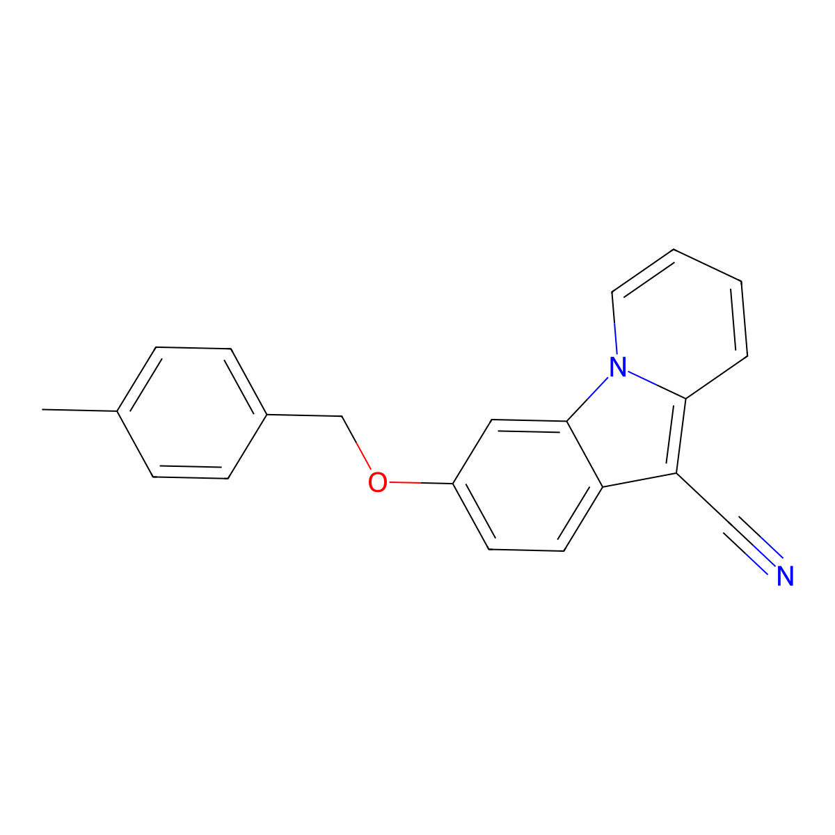 3-[(4-Methylphenyl)methoxy]pyrido[1,2-a]indole-10-carbonitrile molecular structure, CAS 478247-95-9