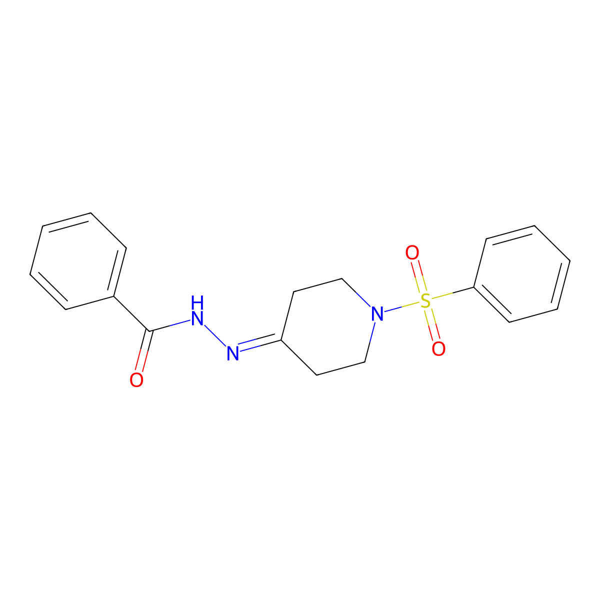 N'-[1-(phenylsulfonyl)-4-piperidinylidene]benzenecarbohydrazide molecular structure, CAS 478248-16-7