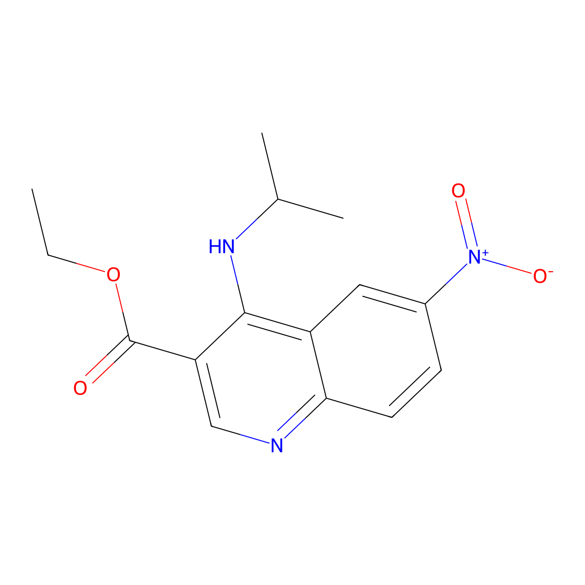 Ethyl 4-(isopropylamino)-6-nitro-3-quinolinecarboxylate molecular structure, CAS 478248-29-2