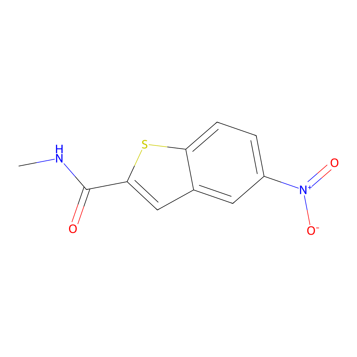 N-methyl-5-nitro-1-benzothiophene-2-carboxamide molecular structure, CAS 478248-42-9