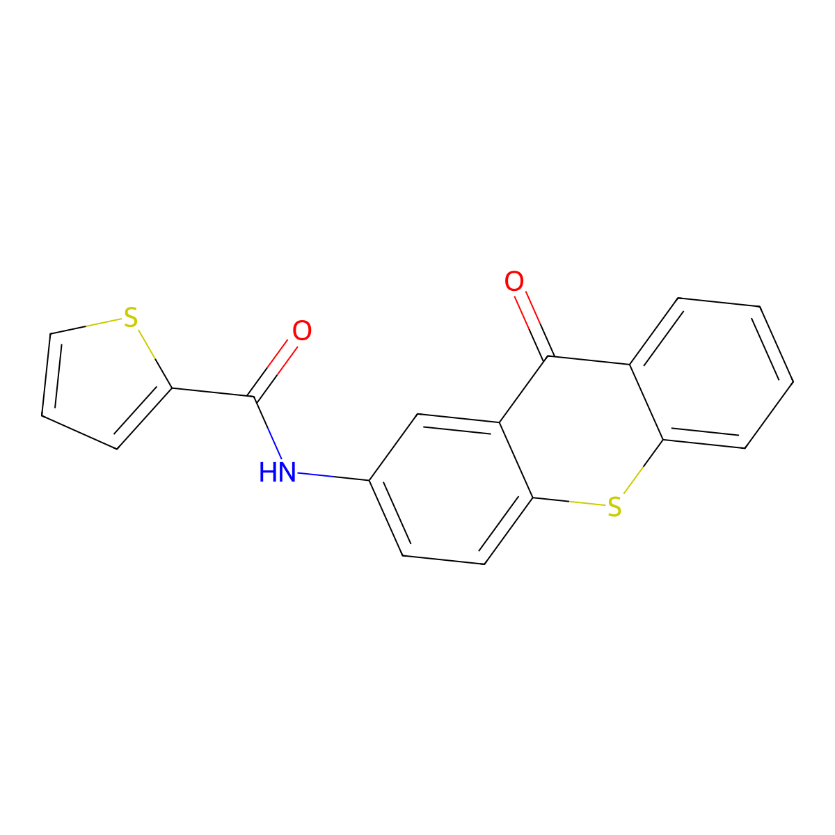 N-(9-oxo-9H-thioxanthen-2-yl)thiophene-2-carboxamide molecular structure, CAS 478248-49-6