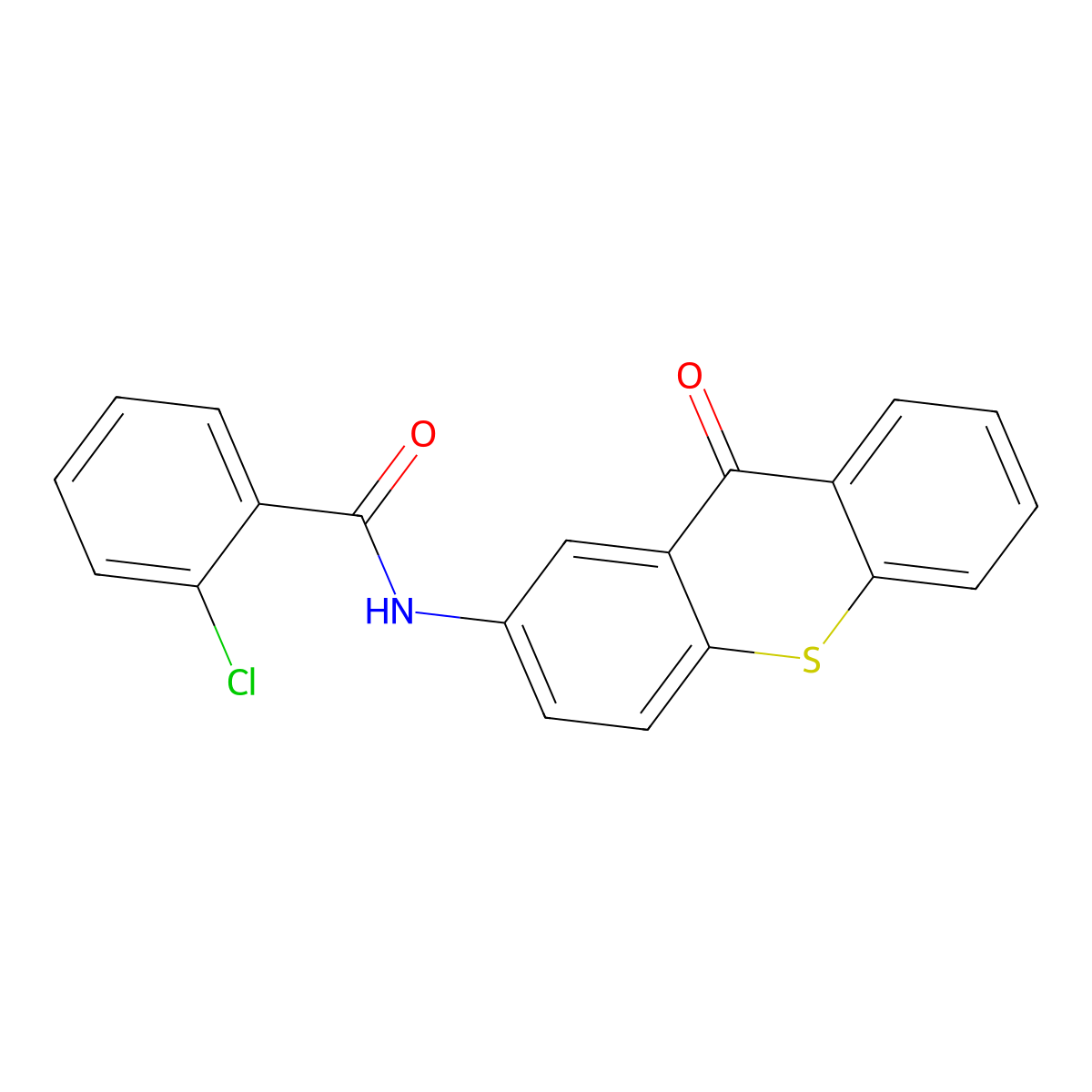 2-chloro-N-(9-oxo-9H-thioxanthen-2-yl)benzamide molecular structure, CAS 478248-52-1