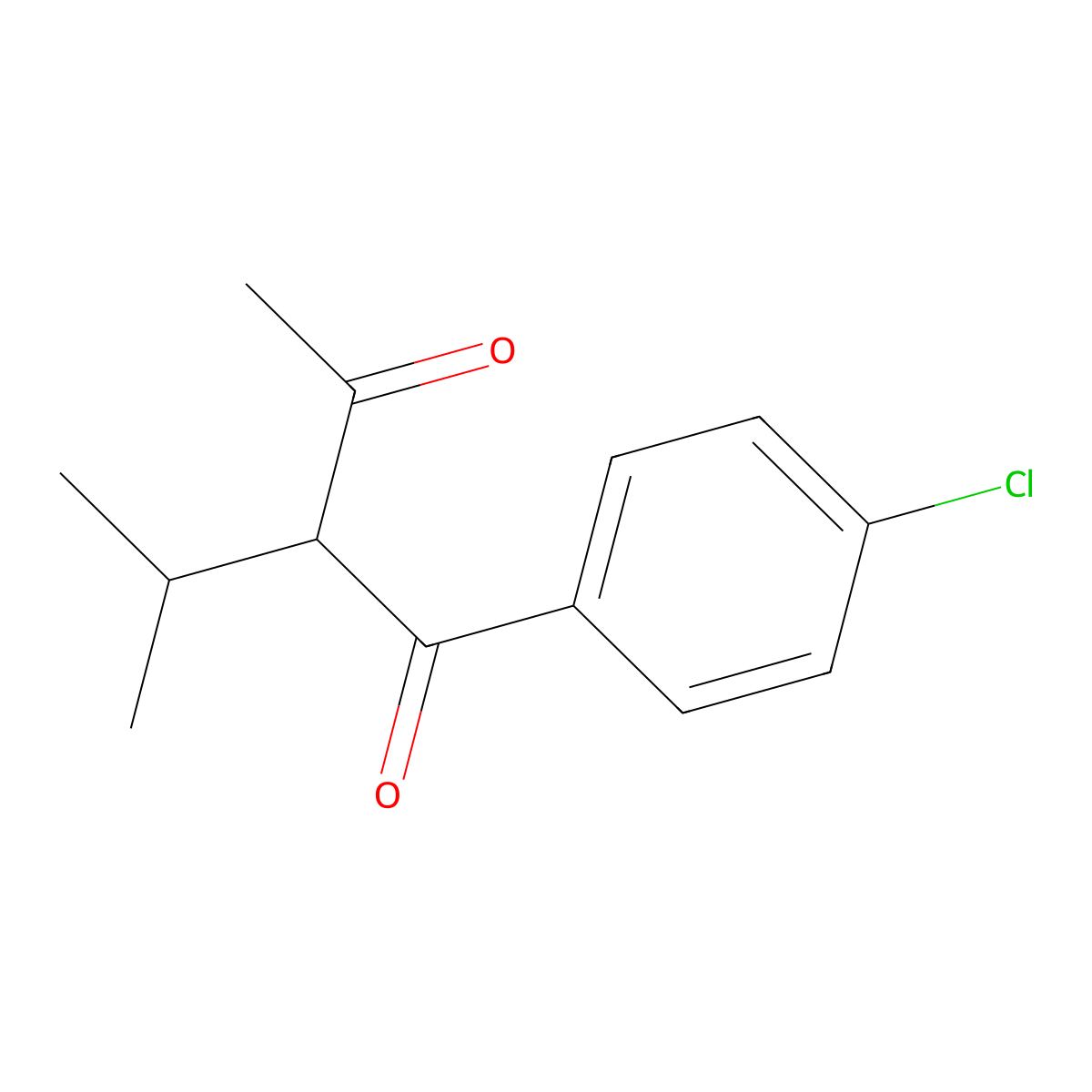 1-(4-Chlorophenyl)-2-isopropyl-1,3-butanedione molecular structure, CAS 478248-62-3
