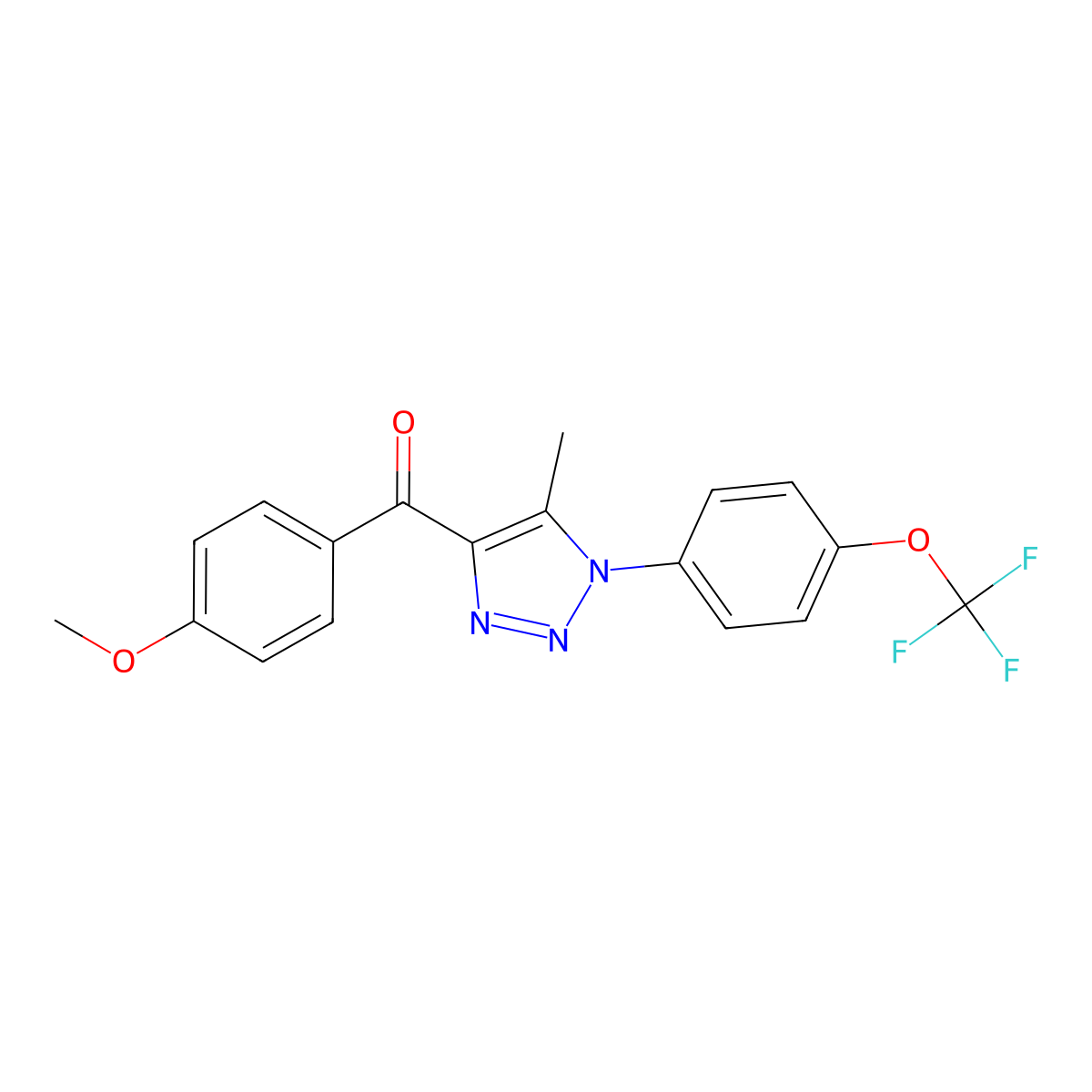 (4-methoxyphenyl){5-methyl-1-[4-(trifluoromethoxy)phenyl]-1H-1,2,3-triazol-4-yl}methanone molecular structure, CAS 478248-65-6