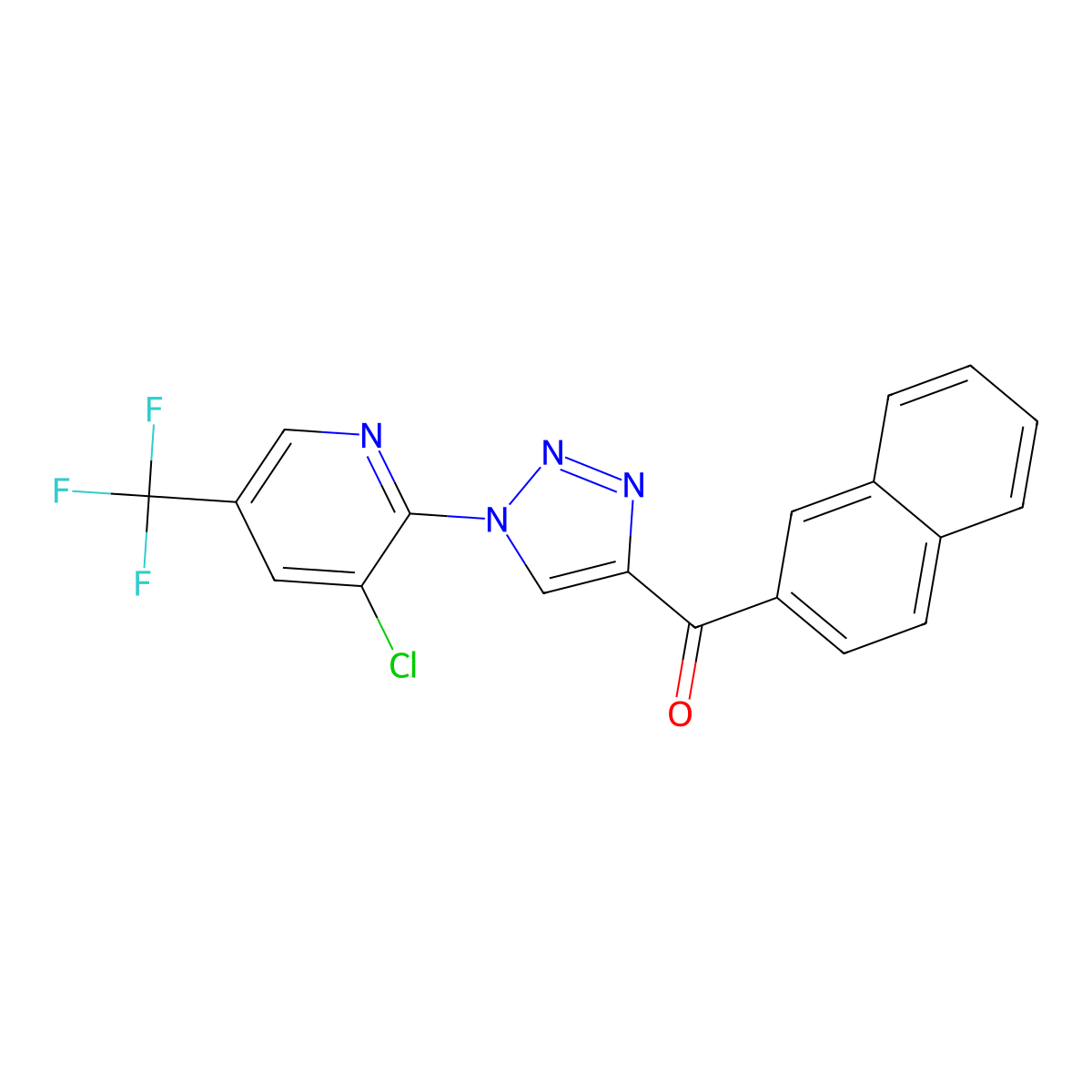 {1-[3-chloro-5-(trifluoromethyl)-2-pyridinyl]-1H-1,2,3-triazol-4-yl}(2-naphthyl)methanone molecular structure, CAS 478248-73-6