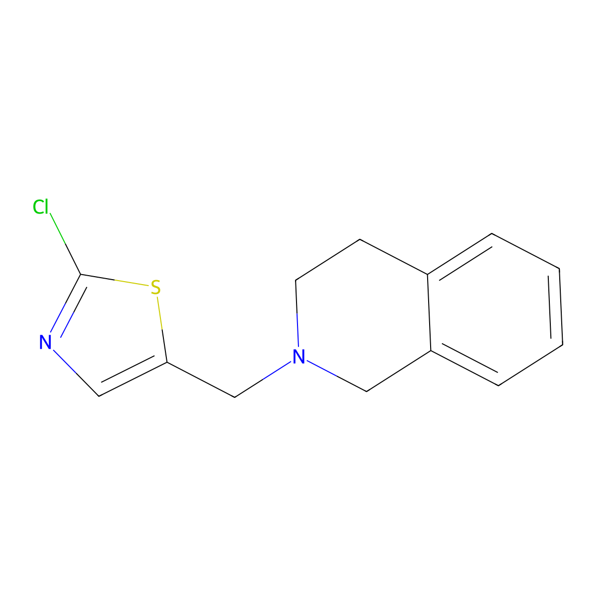 2-[(2-Chloro-1,3-thiazol-5-yl)methyl]-1,2,3,4-tetrahydroisoquinoline molecular structure, CAS 478248-80-5