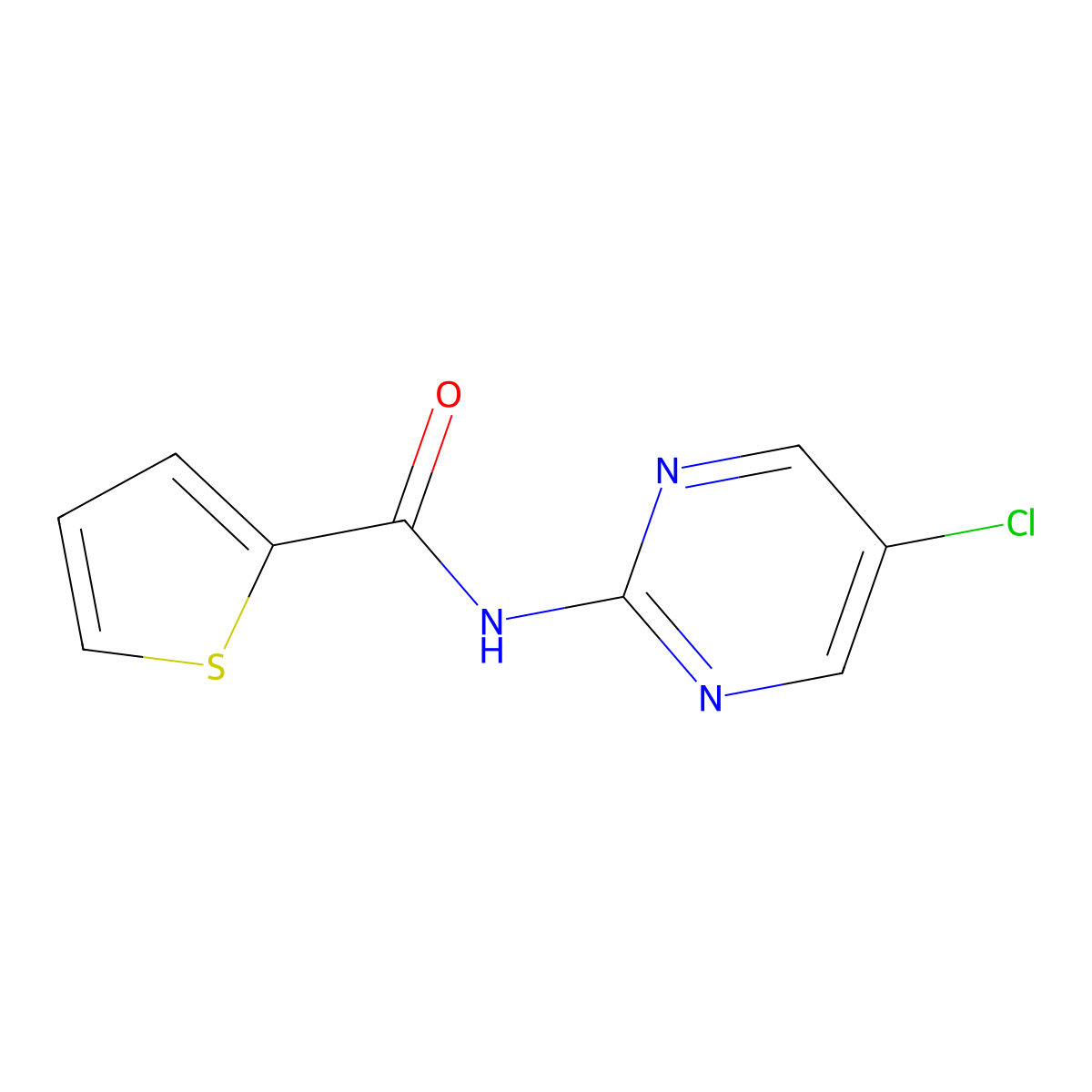 N-(5-chloro-2-pyrimidinyl)-2-thiophenecarboxamide molecular structure, CAS 478248-90-7