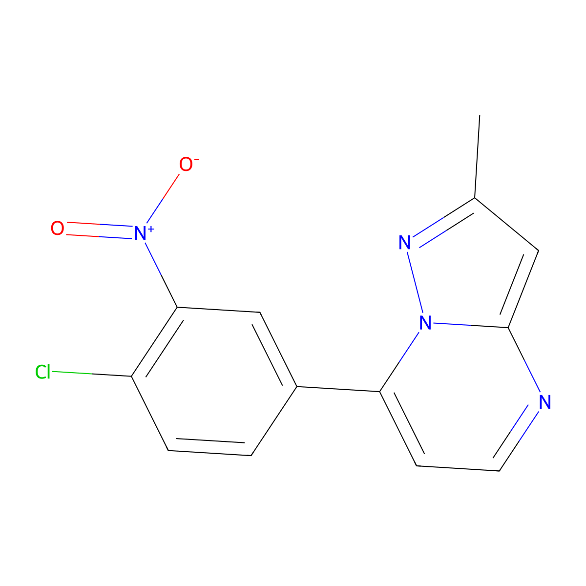 7-(4-Chloro-3-nitrophenyl)-2-methylpyrazolo[1,5-a]pyrimidine molecular structure, CAS 478249-07-9