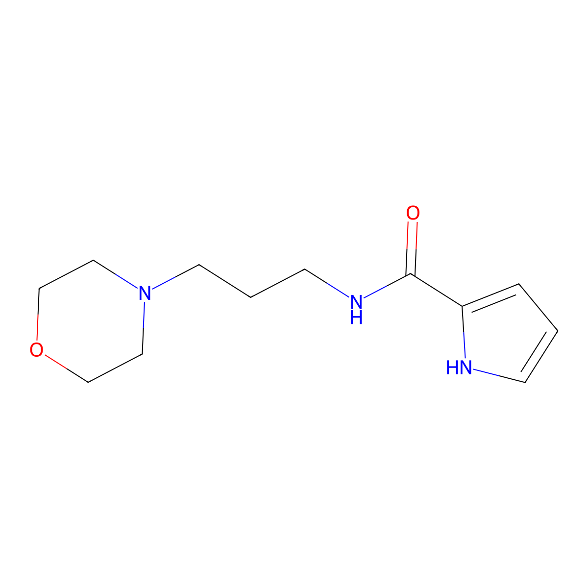 N-(3-morpholinopropyl)-1H-pyrrole-2-carboxamide molecular structure, CAS 478249-36-4