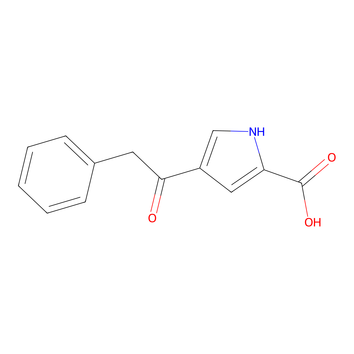 4-(2-phenylacetyl)-1H-pyrrole-2-carboxylic acid molecular structure, CAS 478249-37-5