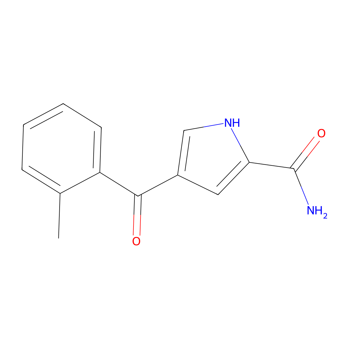 4-(2-methylbenzoyl)-1H-pyrrole-2-carboxamide molecular structure, CAS 478249-41-1