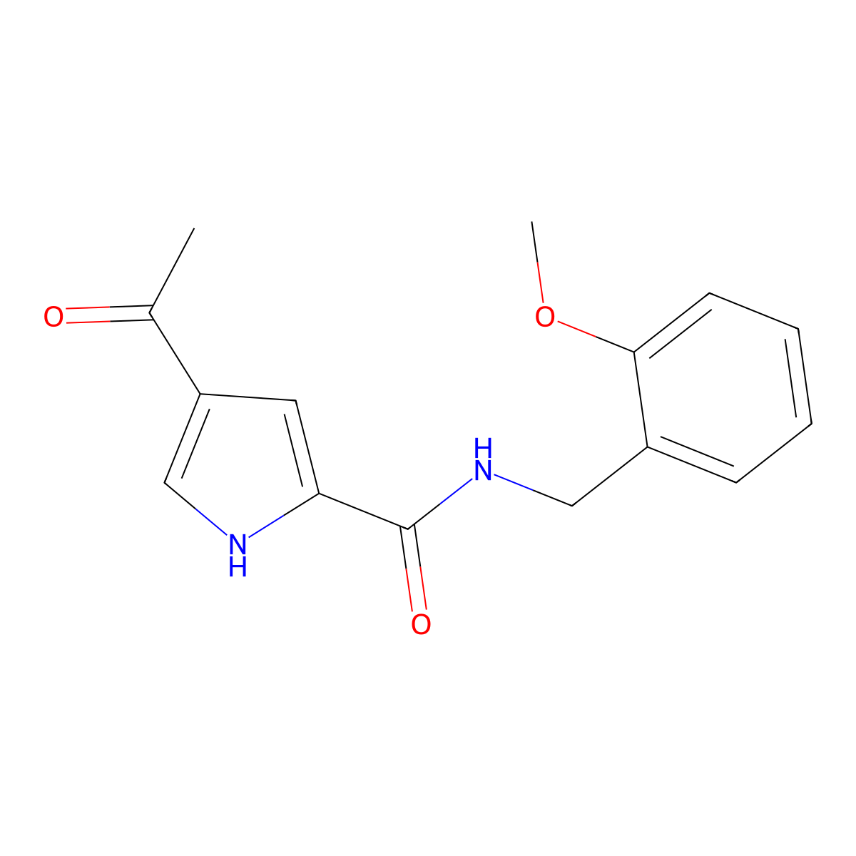 4-acetyl-N-[(2-methoxyphenyl)methyl]-1H-pyrrole-2-carboxamide molecular structure, CAS 478249-44-4