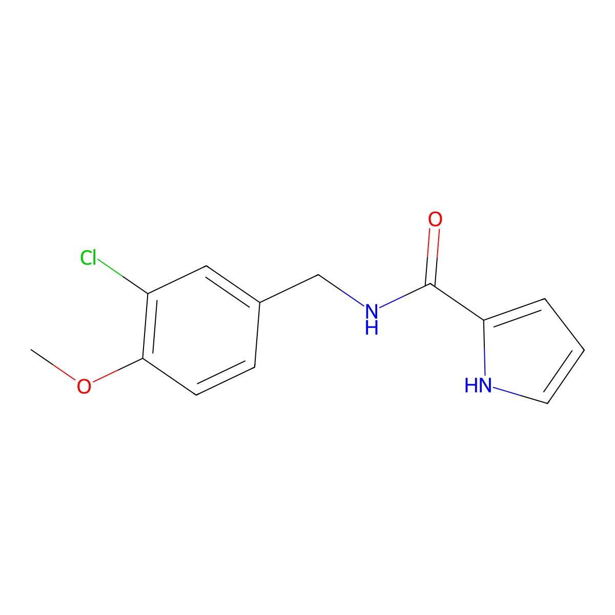 N-(3-chloro-4-methoxybenzyl)-1H-pyrrole-2-carboxamide molecular structure, CAS 478249-58-0