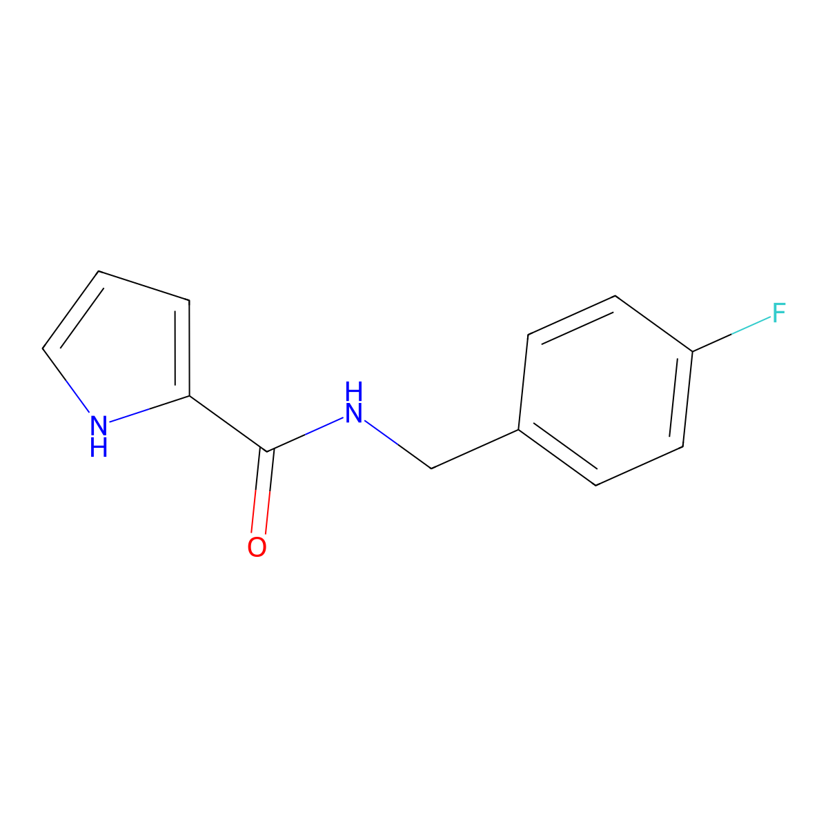 N-[(4-fluorophenyl)methyl]-1H-pyrrole-2-carboxamide molecular structure, CAS 478249-63-7