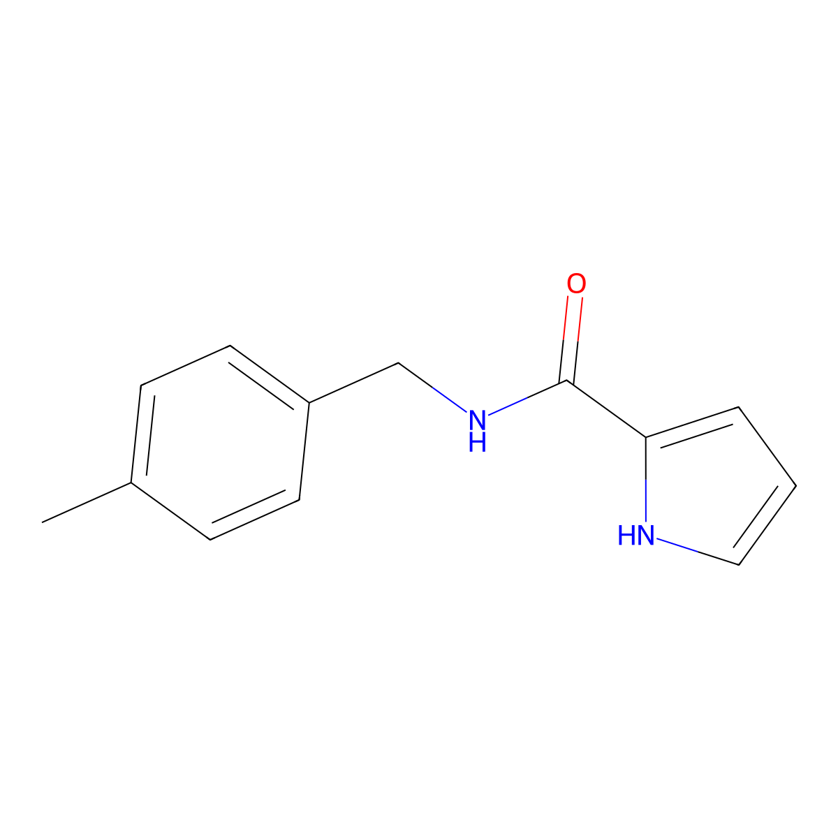 N-((4-Methylphenyl)methyl)-1H-pyrrole-2-carboxamide molecular structure, CAS 478249-66-0