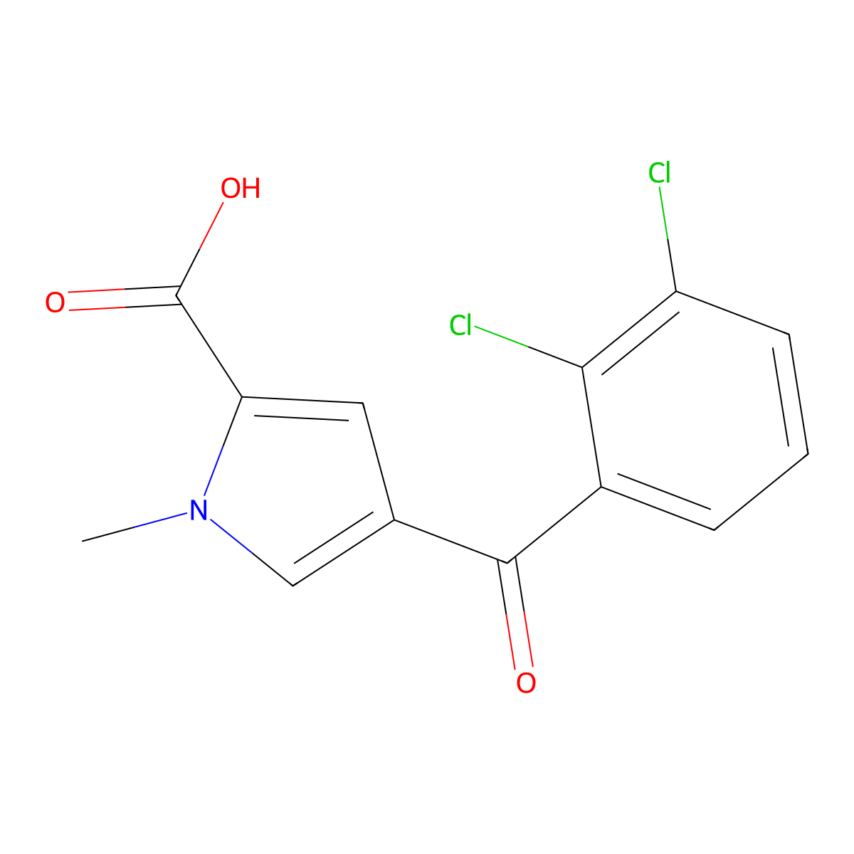 4-(2,3-dichlorobenzoyl)-1-methyl-1H-pyrrole-2-carboxylic acid molecular structure, CAS 478249-67-1